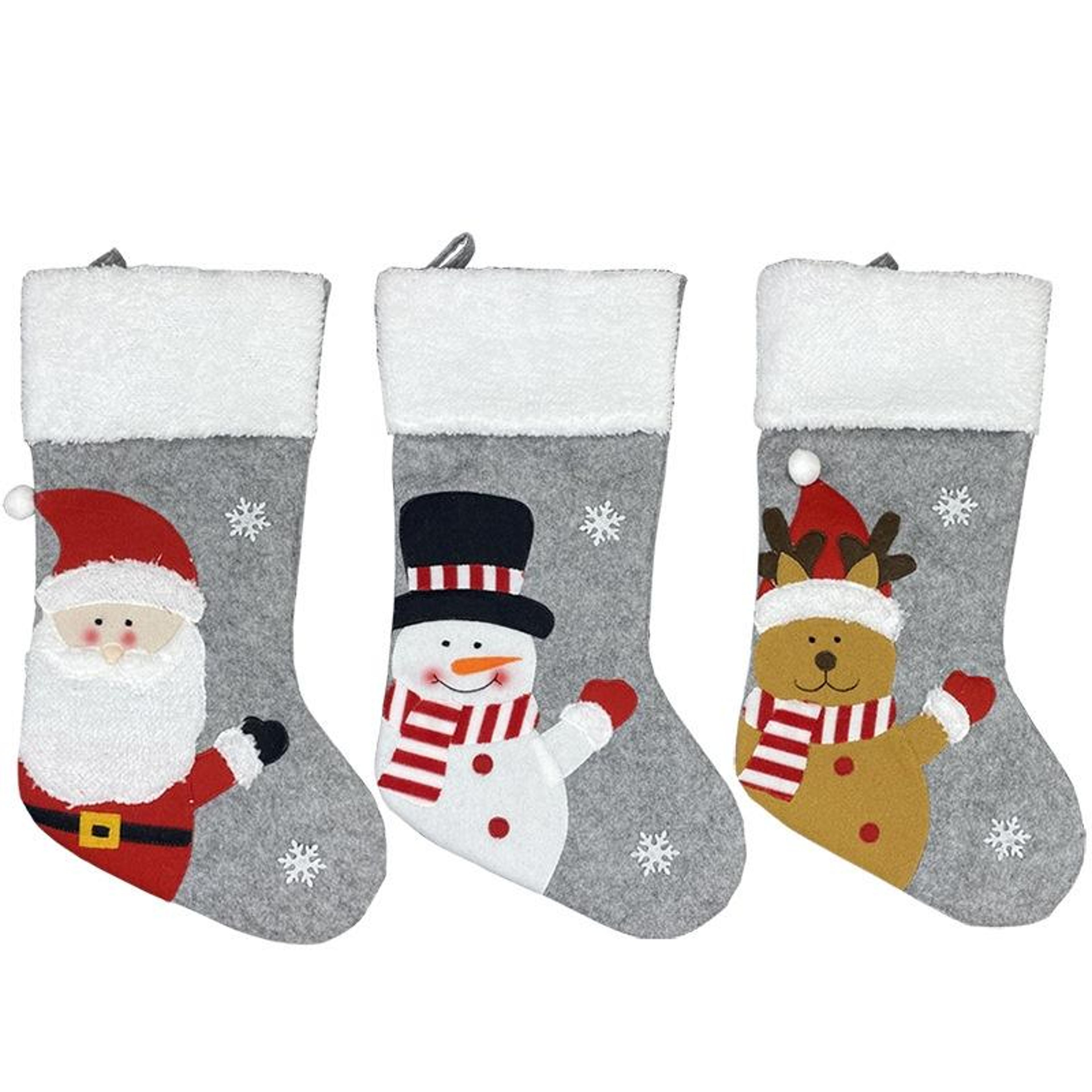 plush christmas stocking gift bag for festive holiday decorations