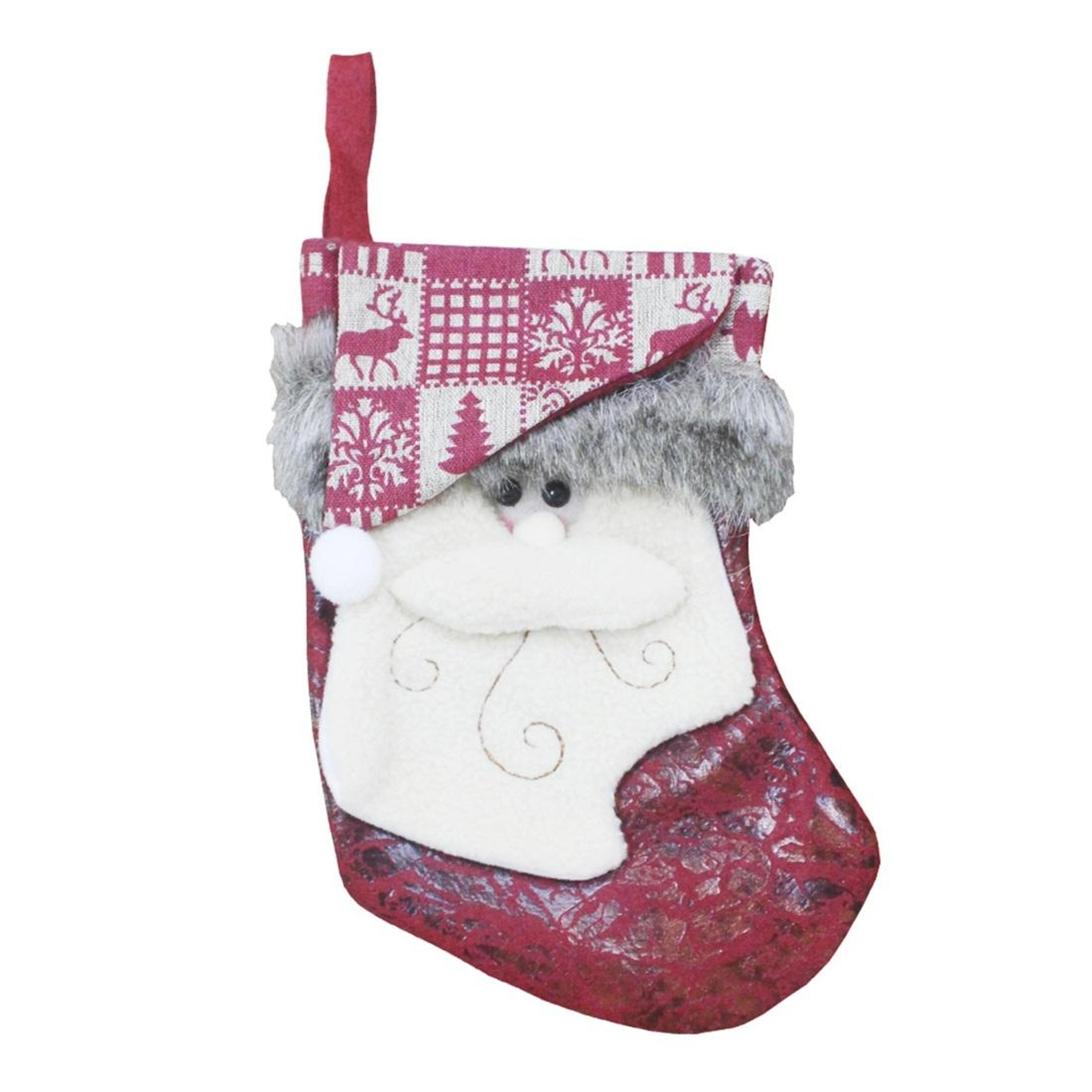 santa claus christmas stocking gift bag for festive holiday decor