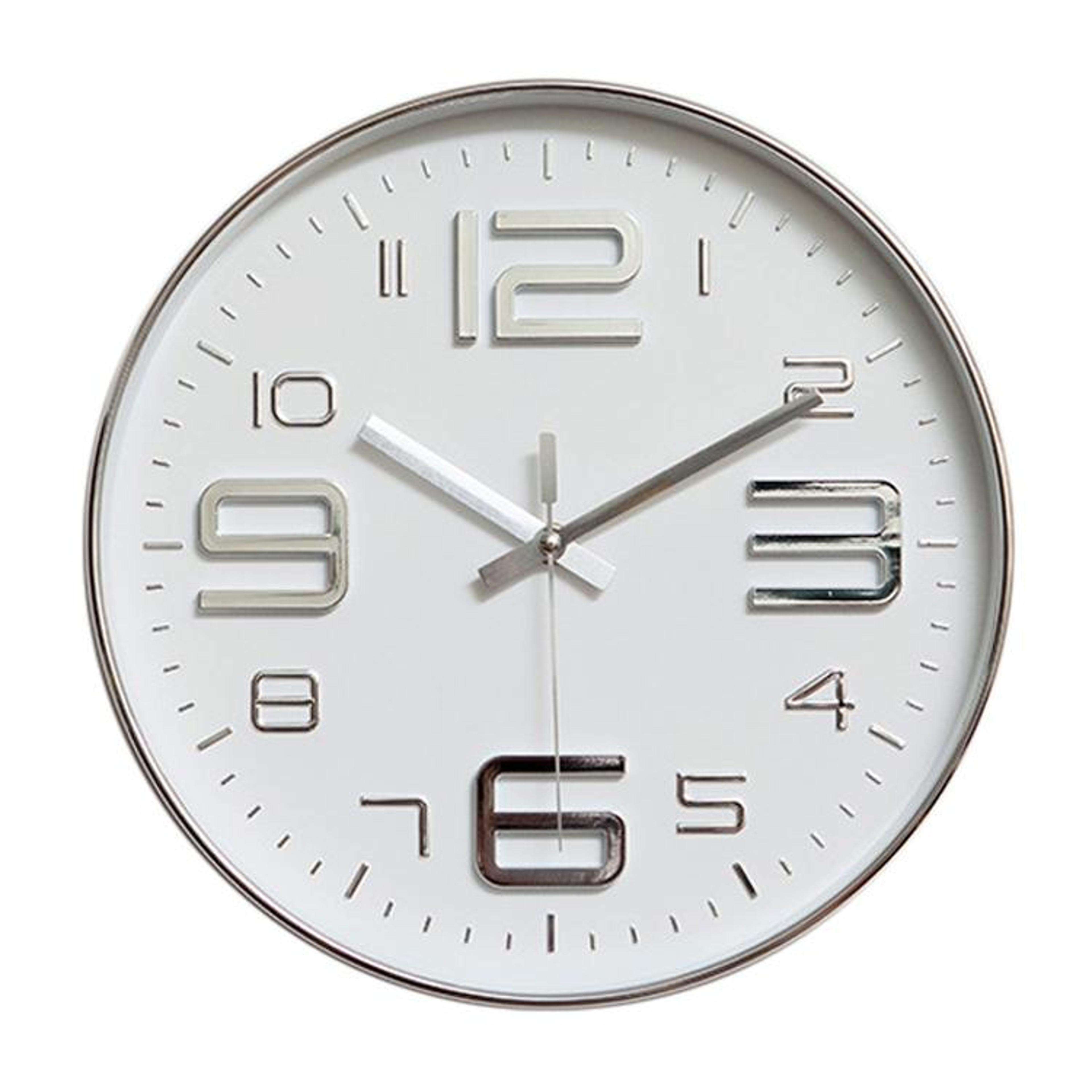 12-inch silent wall clock modern round quartz clock for living room and bedroom decor