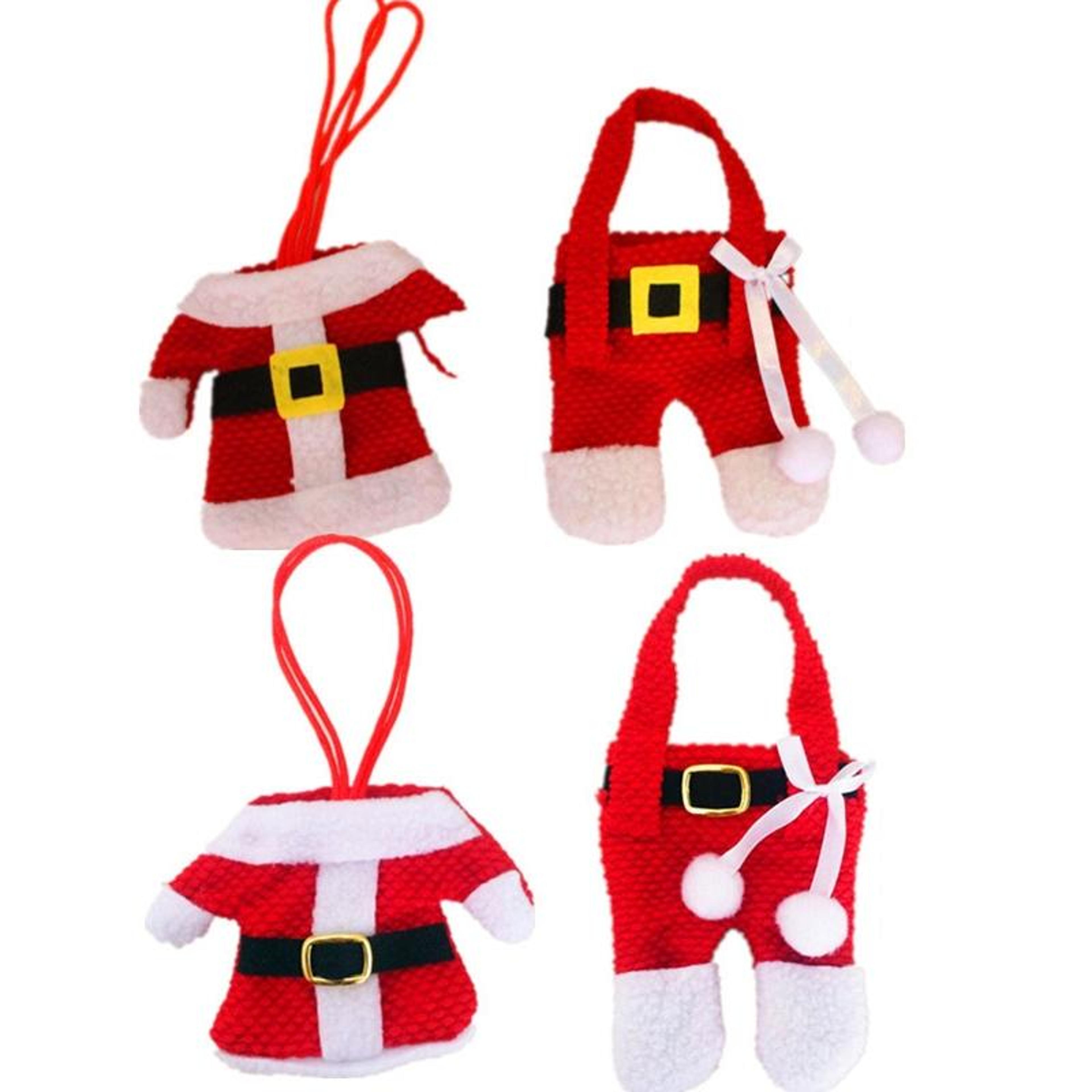 santa suit christmas cutlery holders festive christmas table decorations for holiday dining