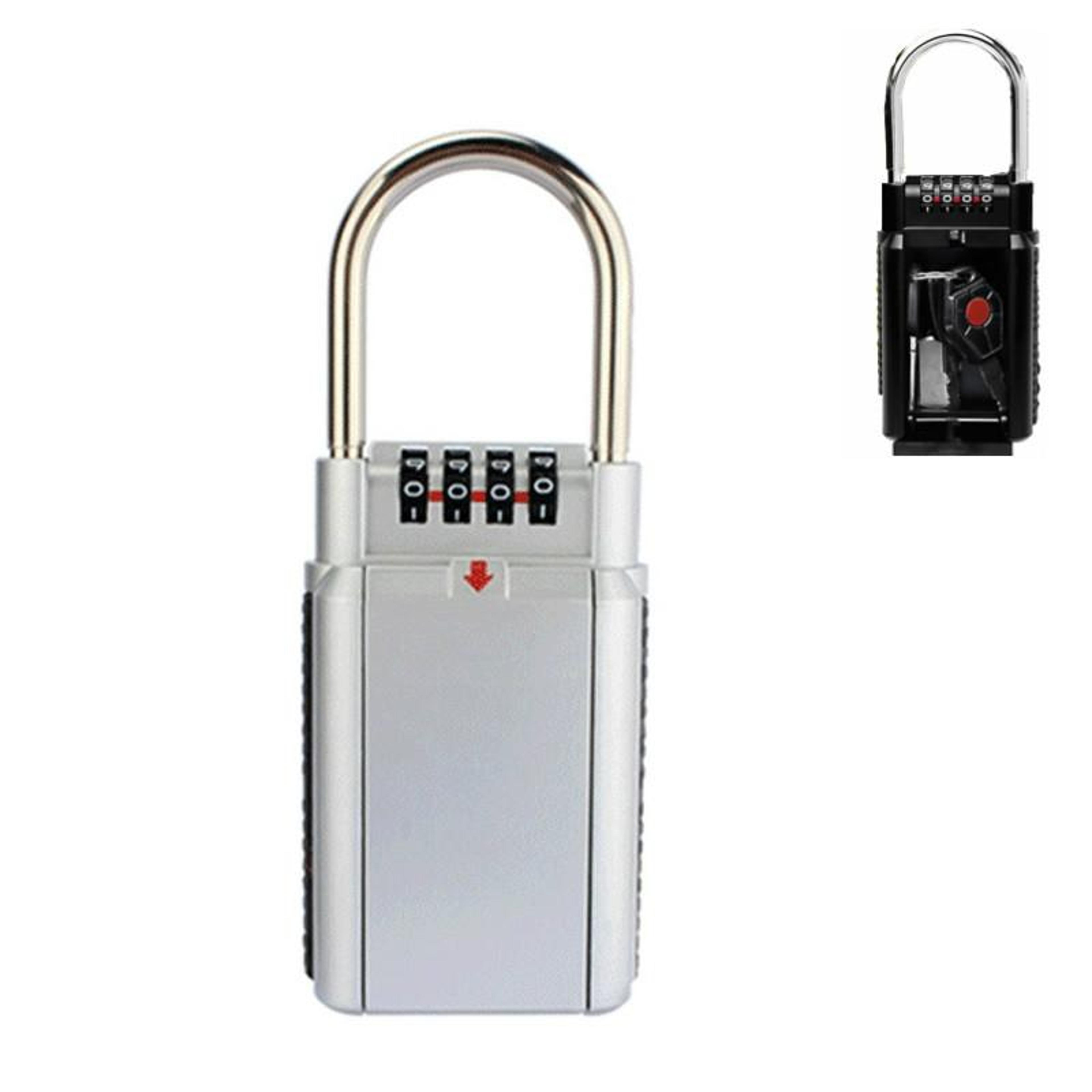 secure 4-digit combination key lock box for home, office and job sites