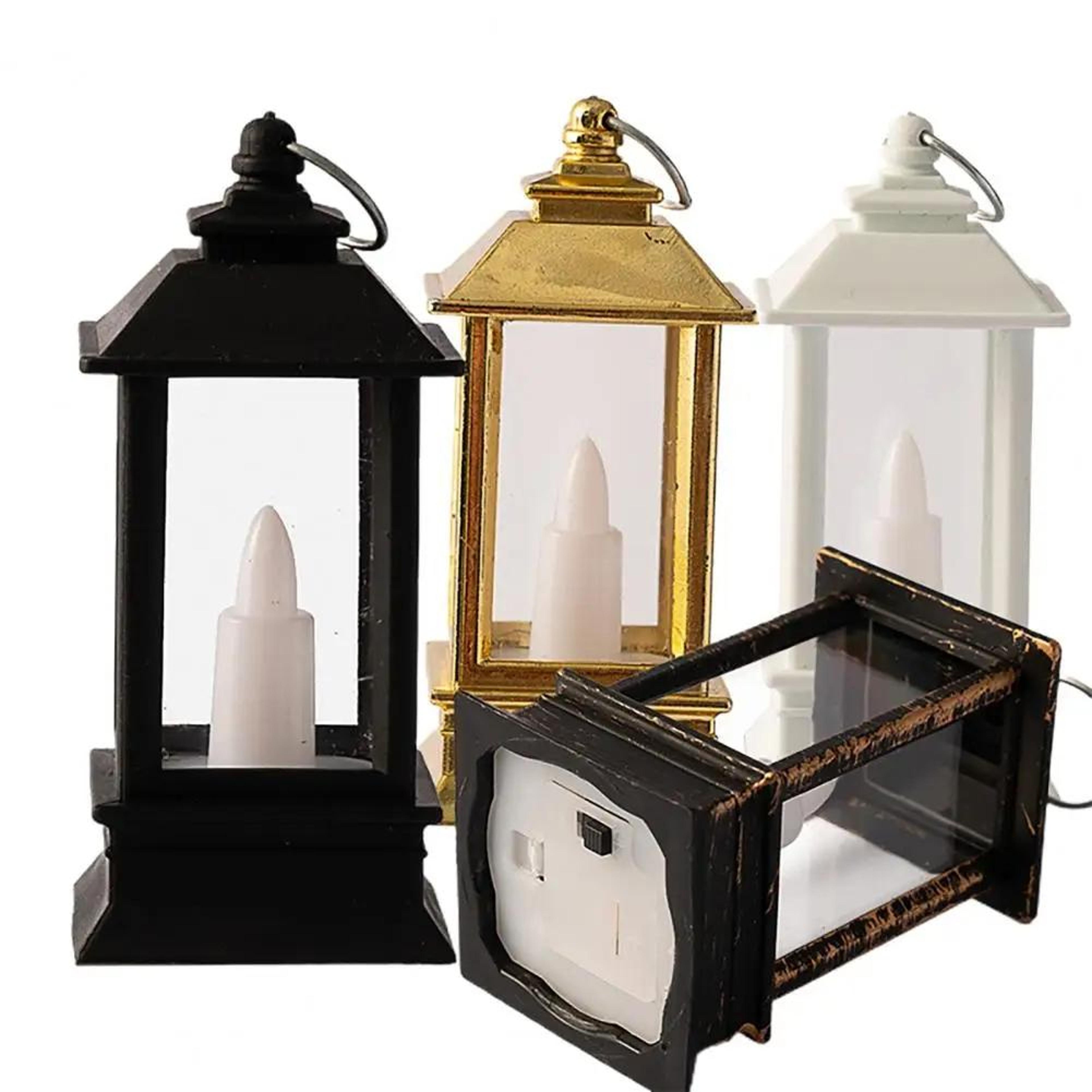 retro mini led flameless candle lantern for christmas and hanging decor