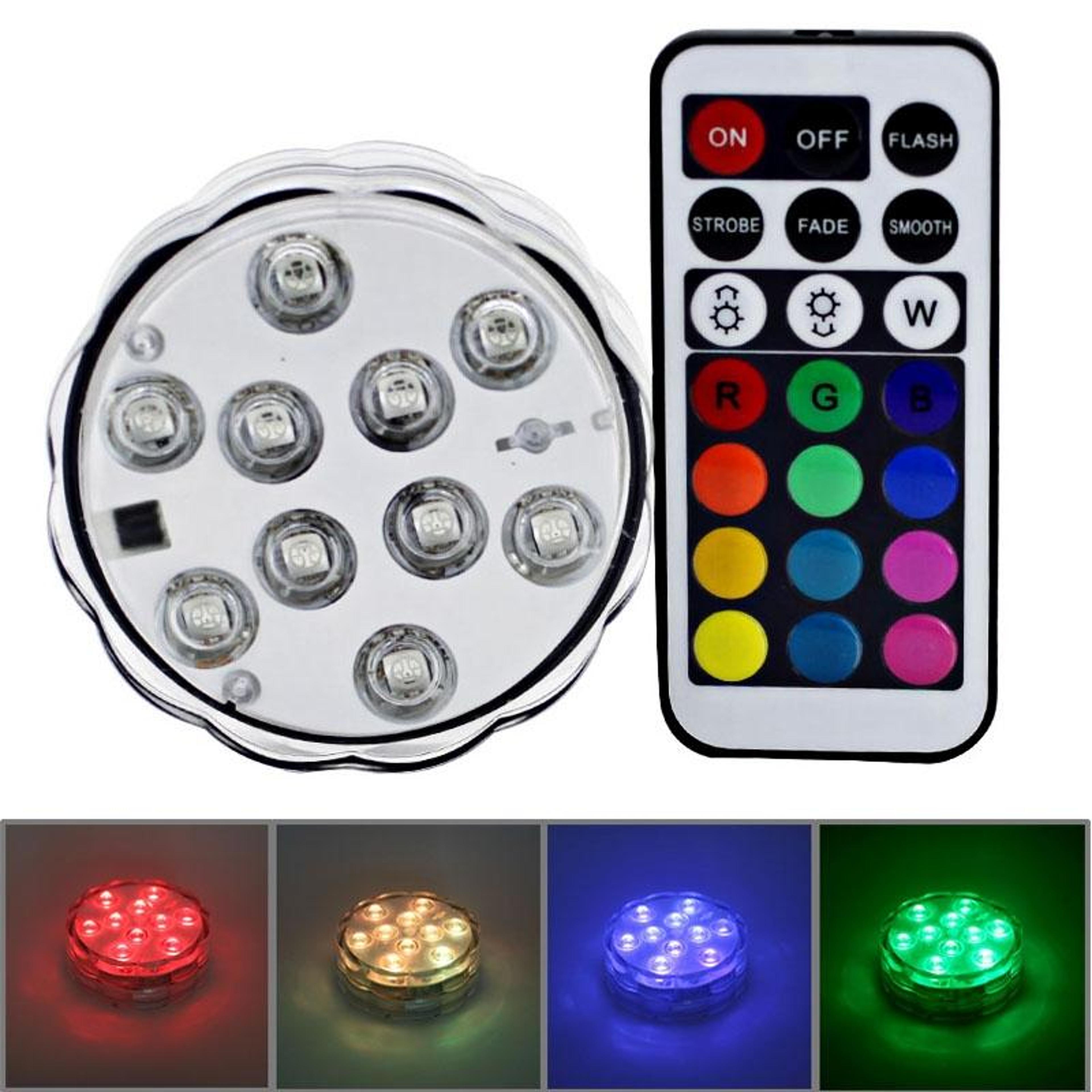 10 led submersible led light with remote control for vases, aquariums and party decor