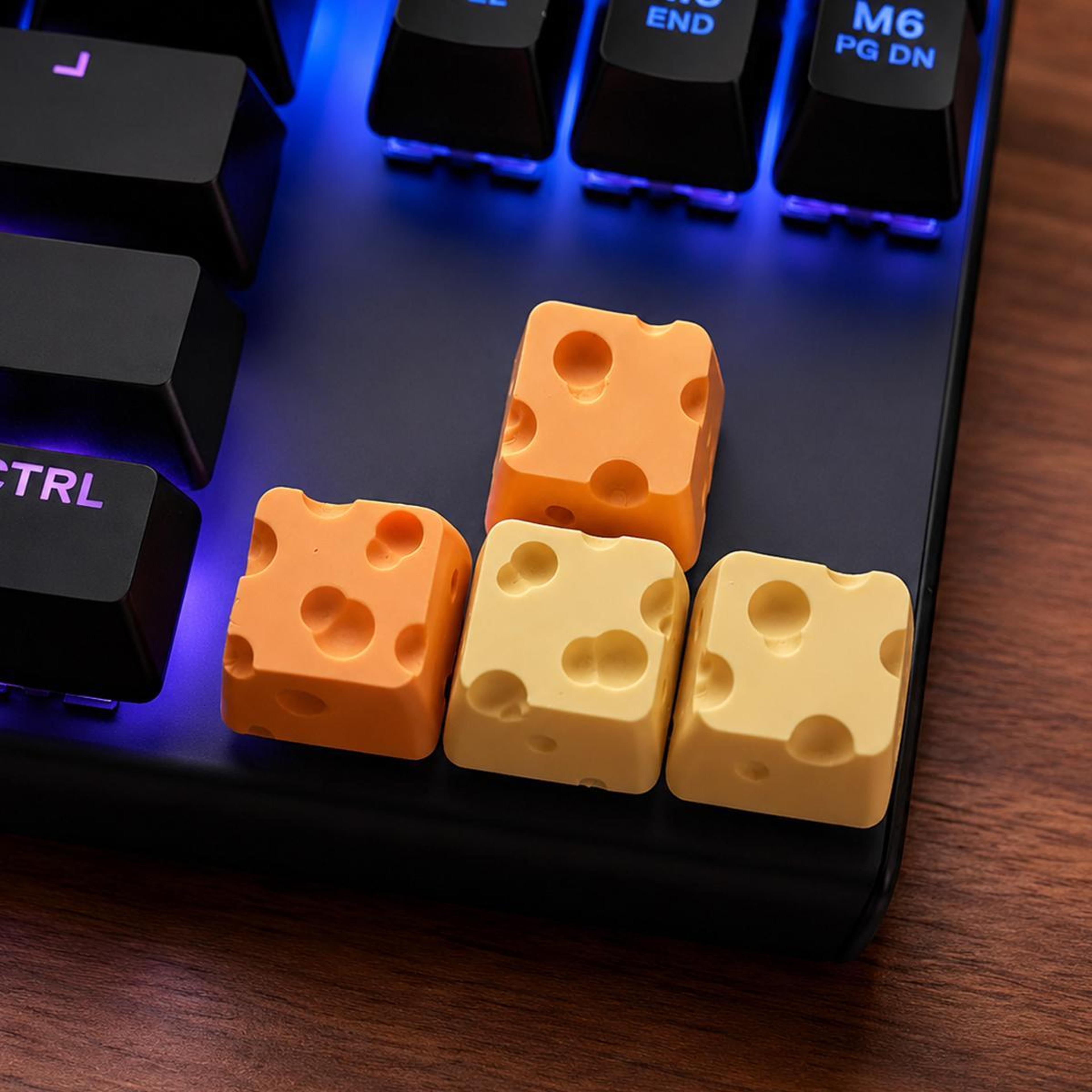 4-piece cheese keycaps 3d cross-stem mechanical keyboard keycaps