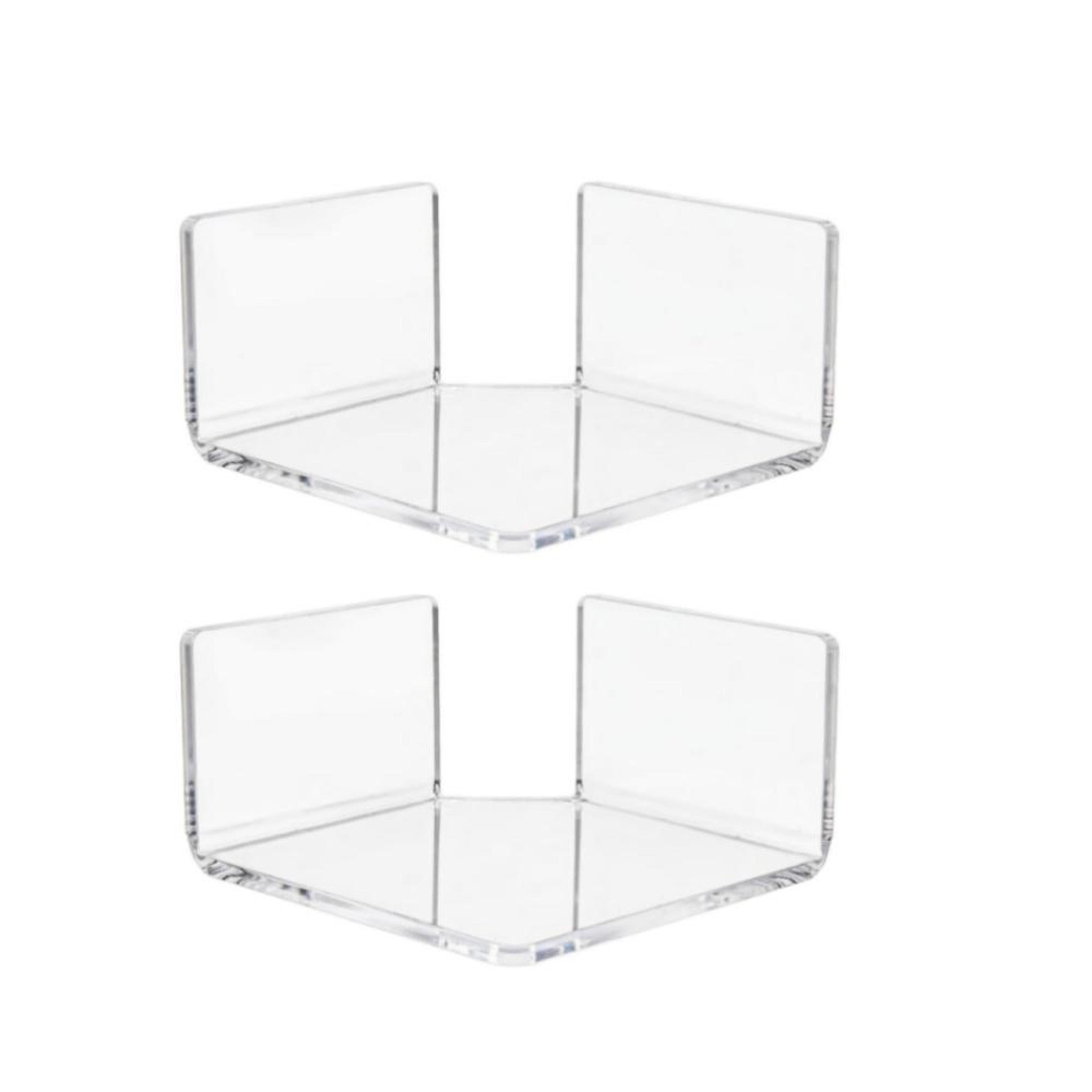 2pcs acrylic corner security camera shelf floating wall mount