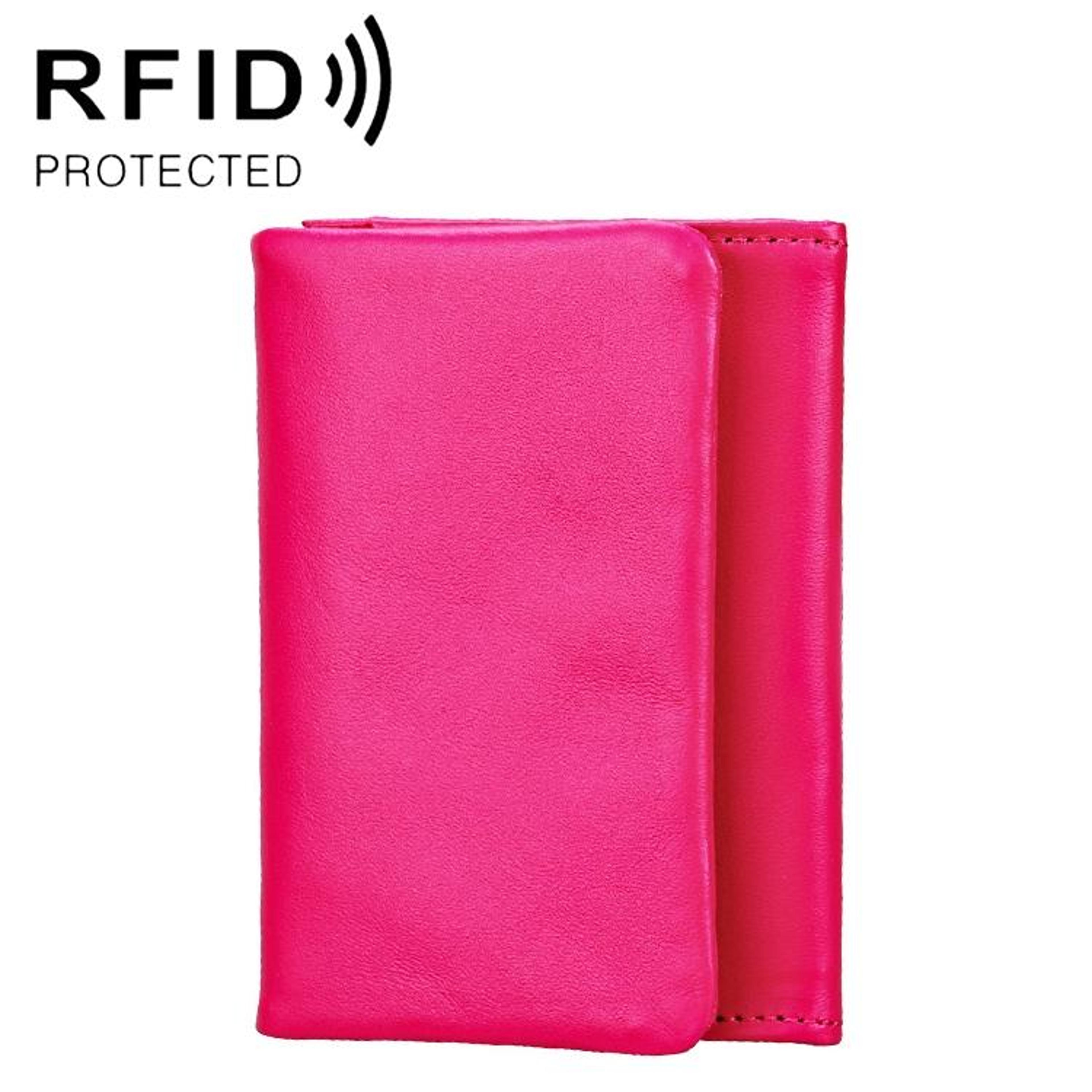 rfid blocking women wallet large capacity leather card holder with lock buckle