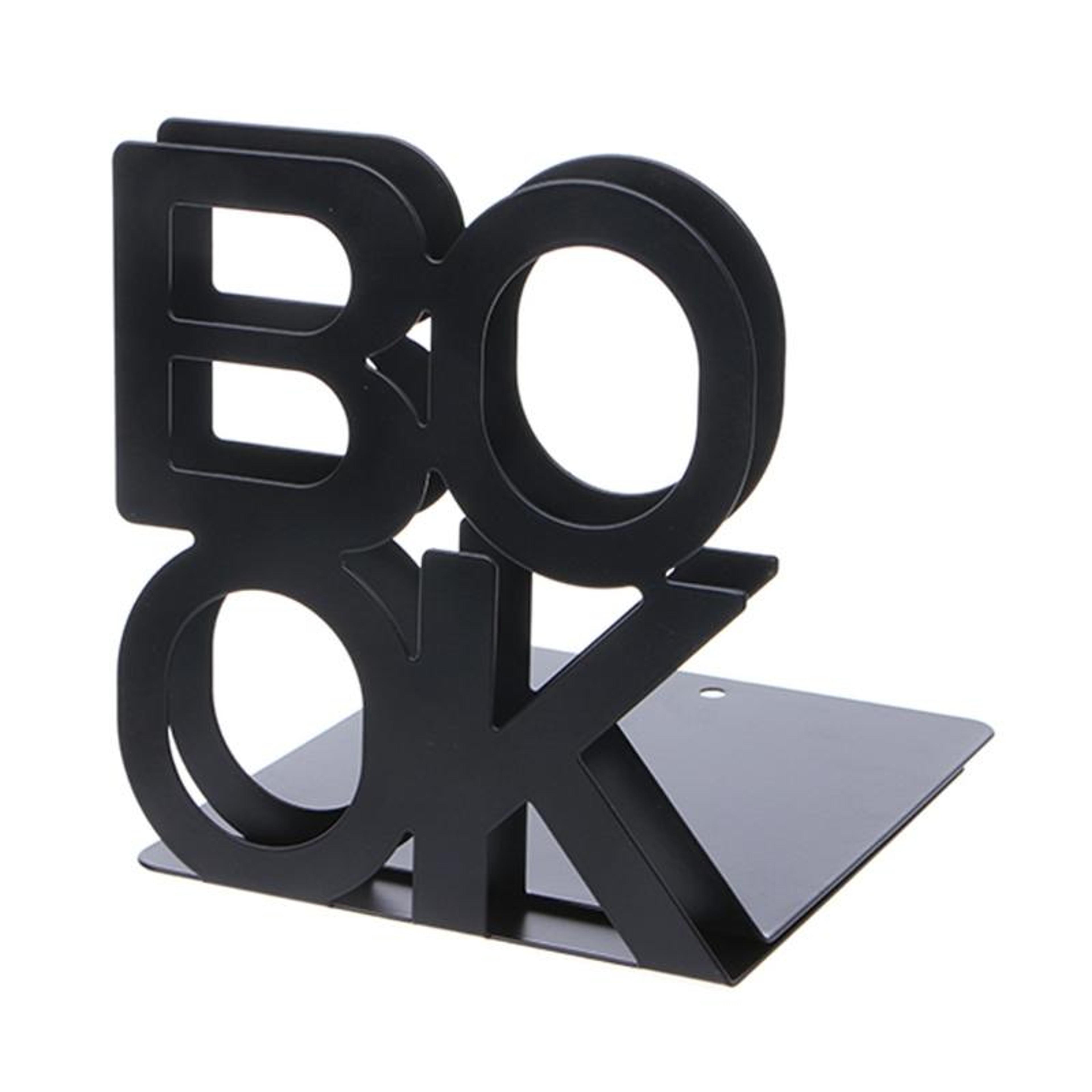 alphabet metal bookends with non-slip base decorative book holders for desk and shelf