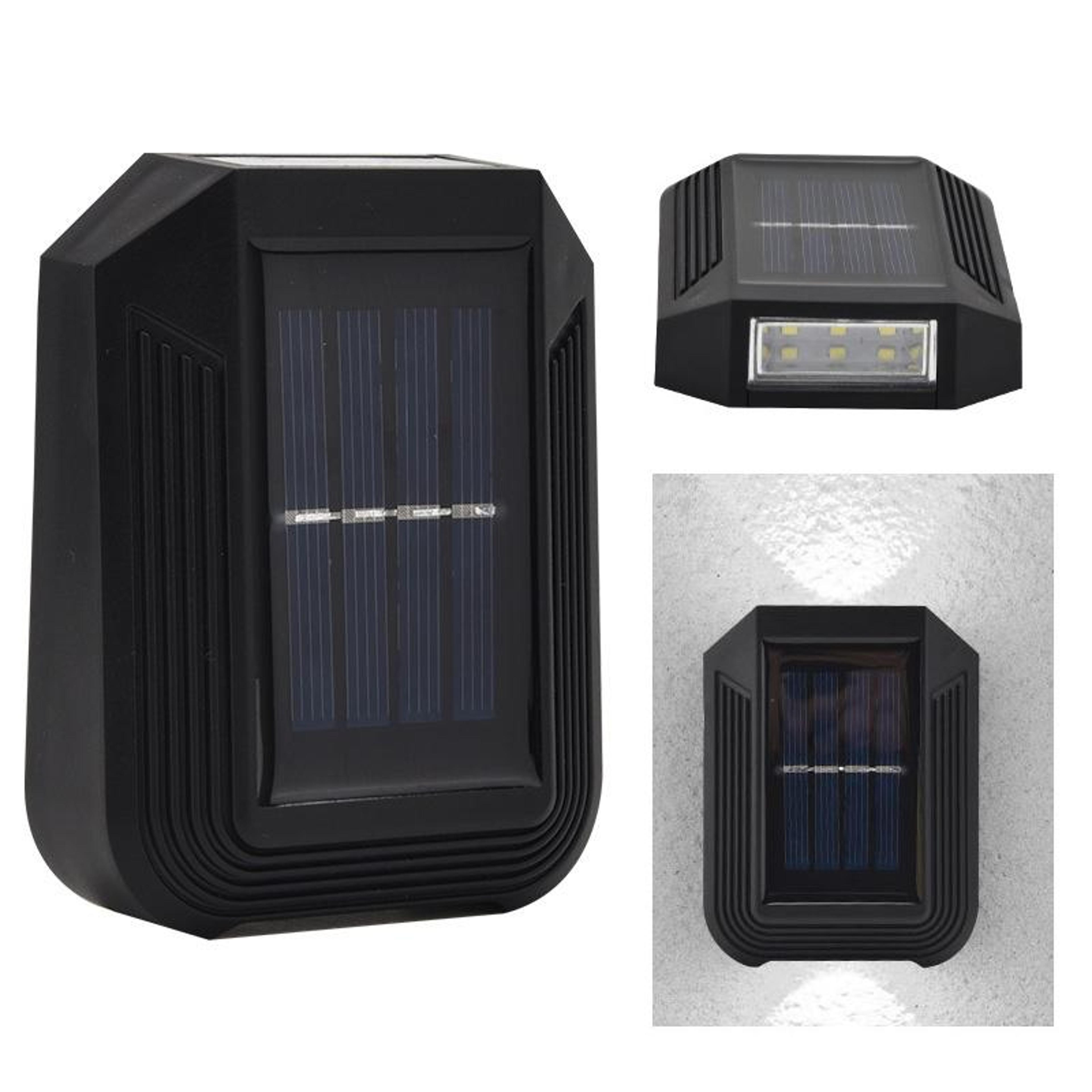6 led solar wall light waterproof up and down outdoor garden light