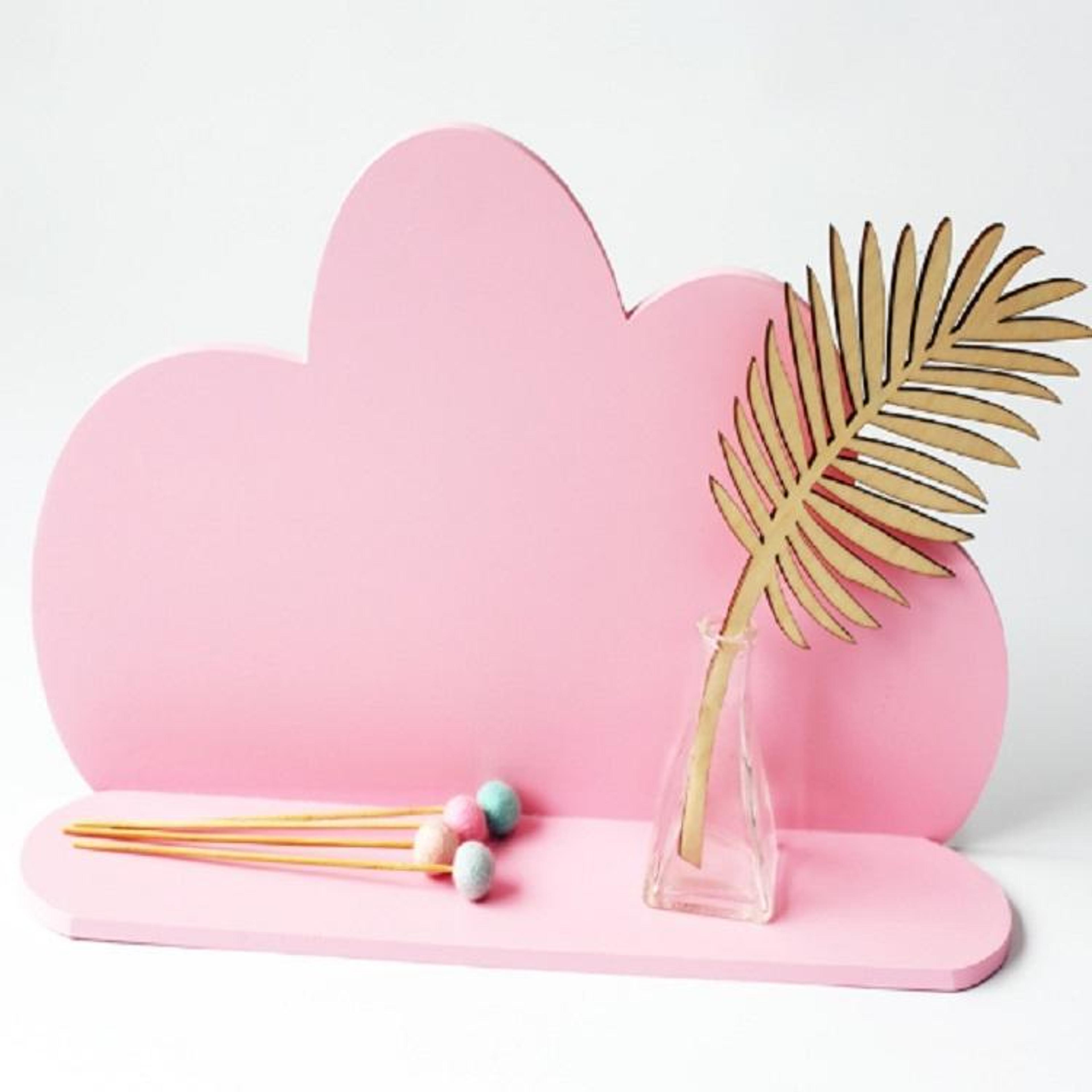 wooden cloud shelf for nursery decor and decorative display