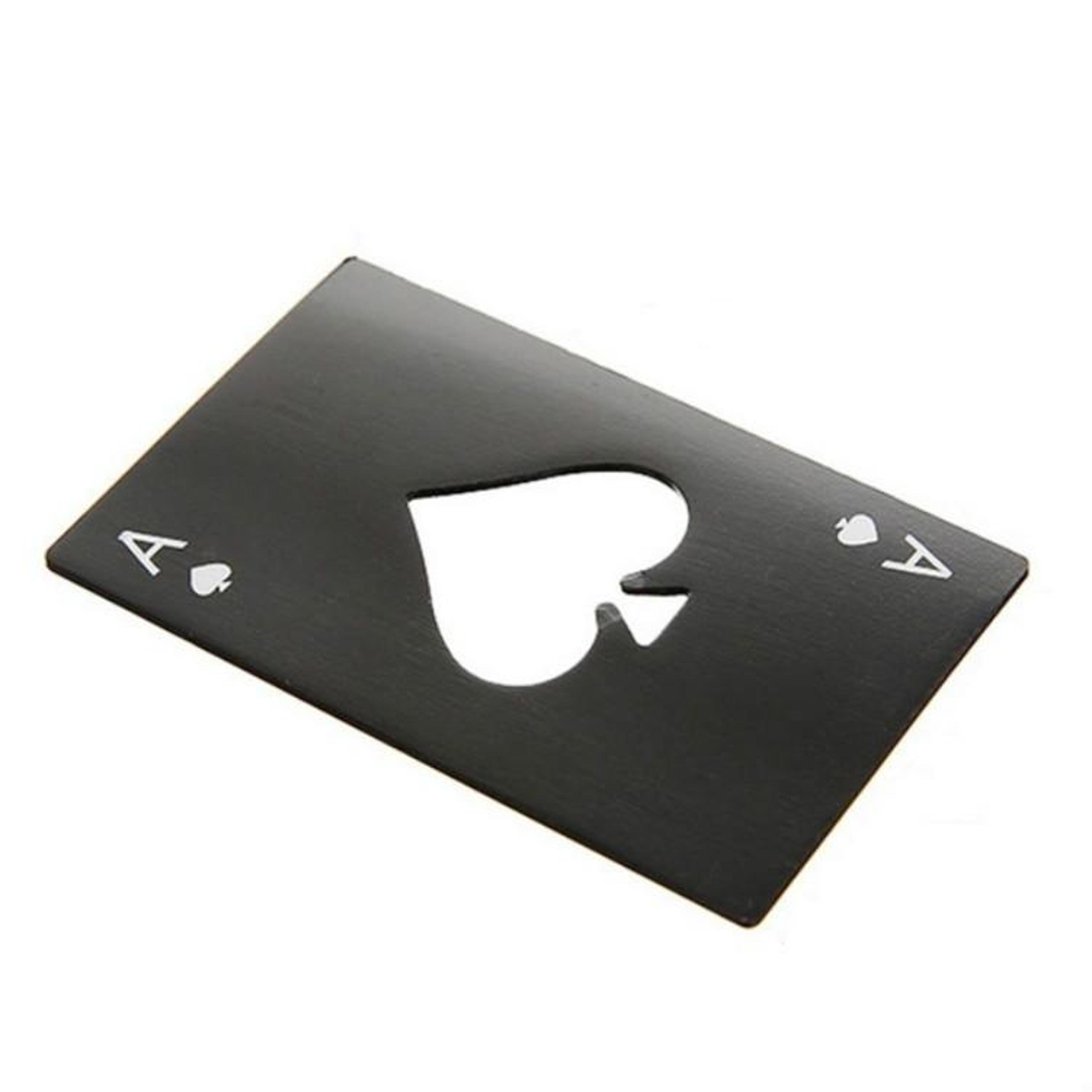 2 pcs ace of spades credit card bottle opener, stainless steel wallet beer opener