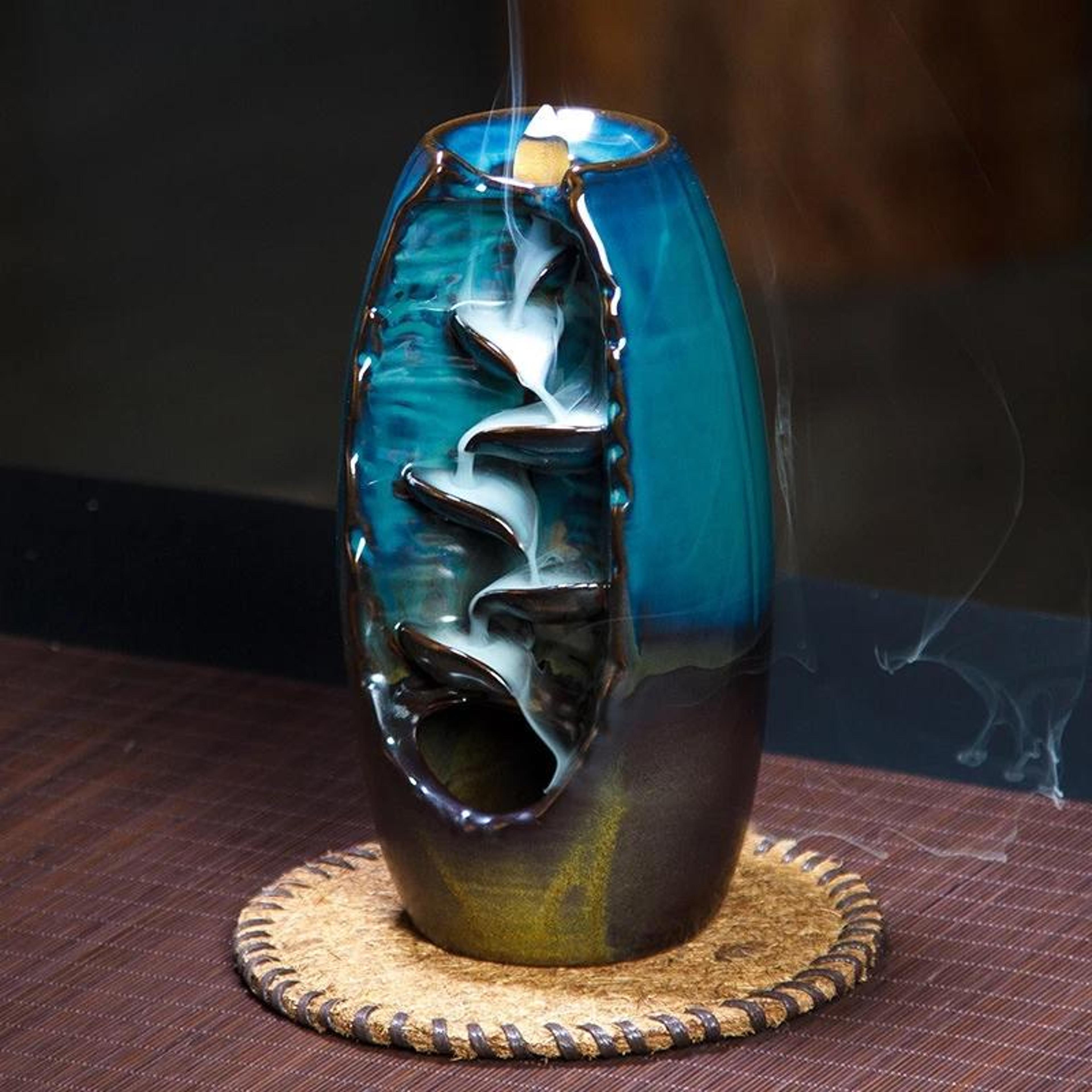 lotus ceramic incense burner aromatherapy holder for home and office