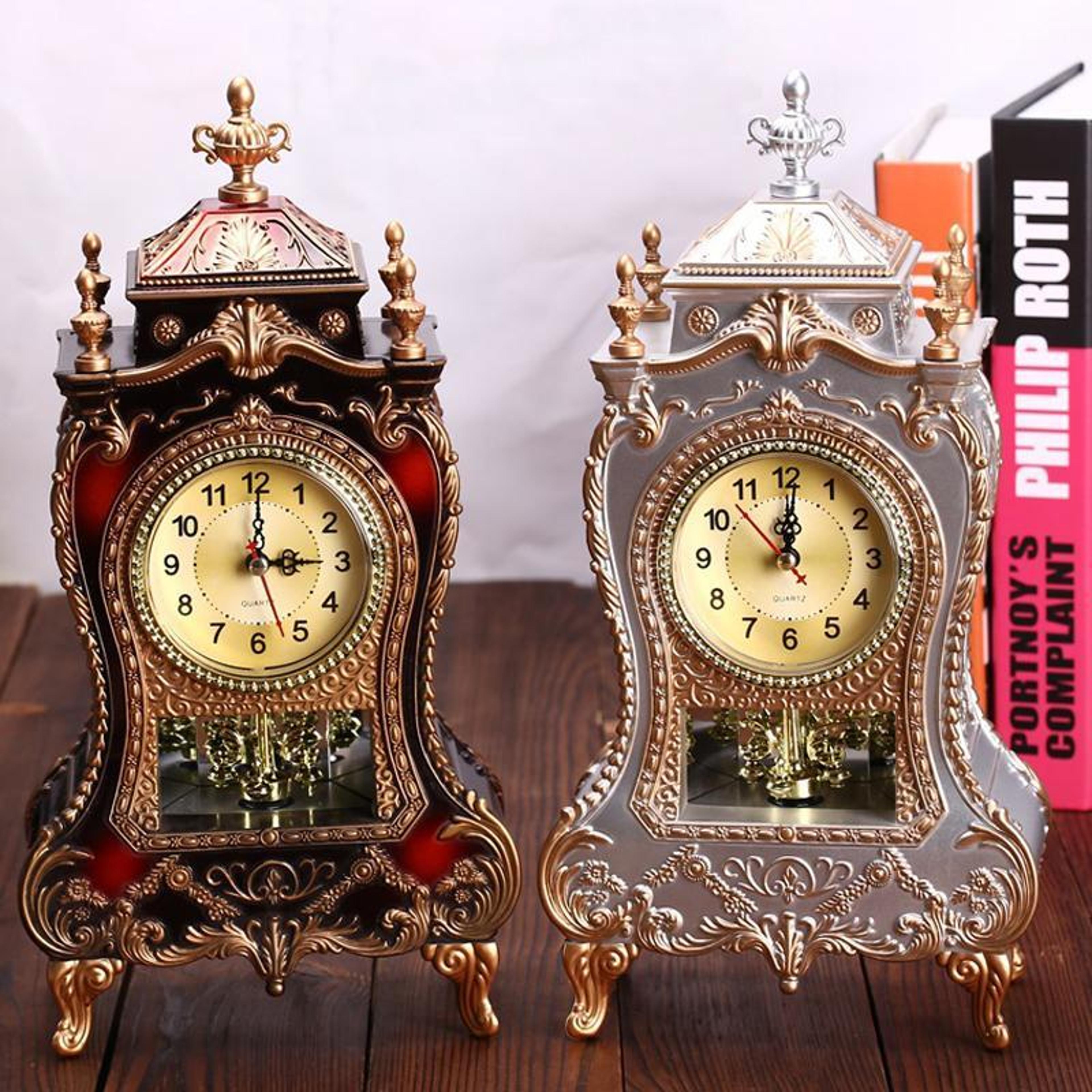 royal vintage pendulum clock with hourly chime for elegant home decor