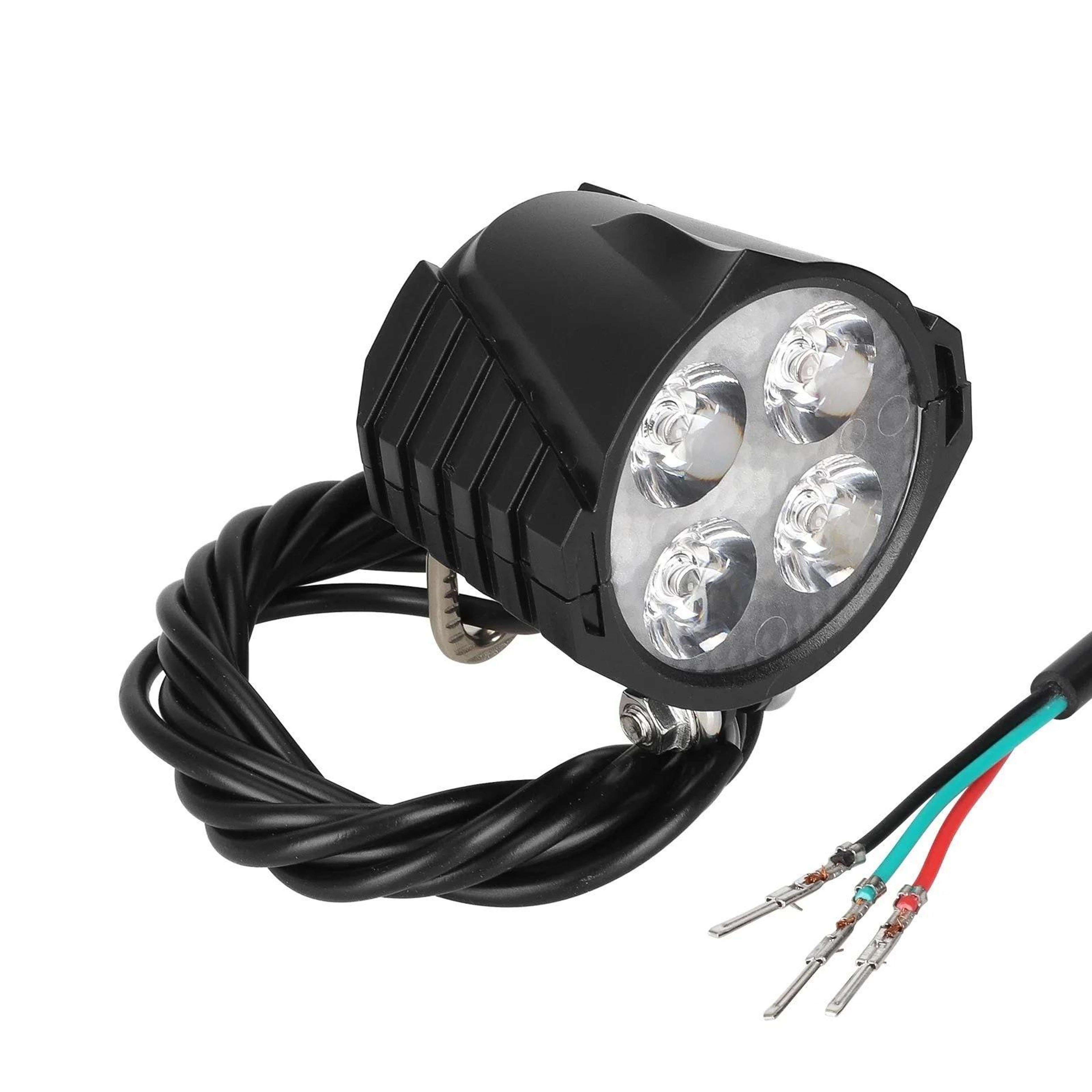 electric scooter led headlight with built-in horn, 4-led high-brightness front light