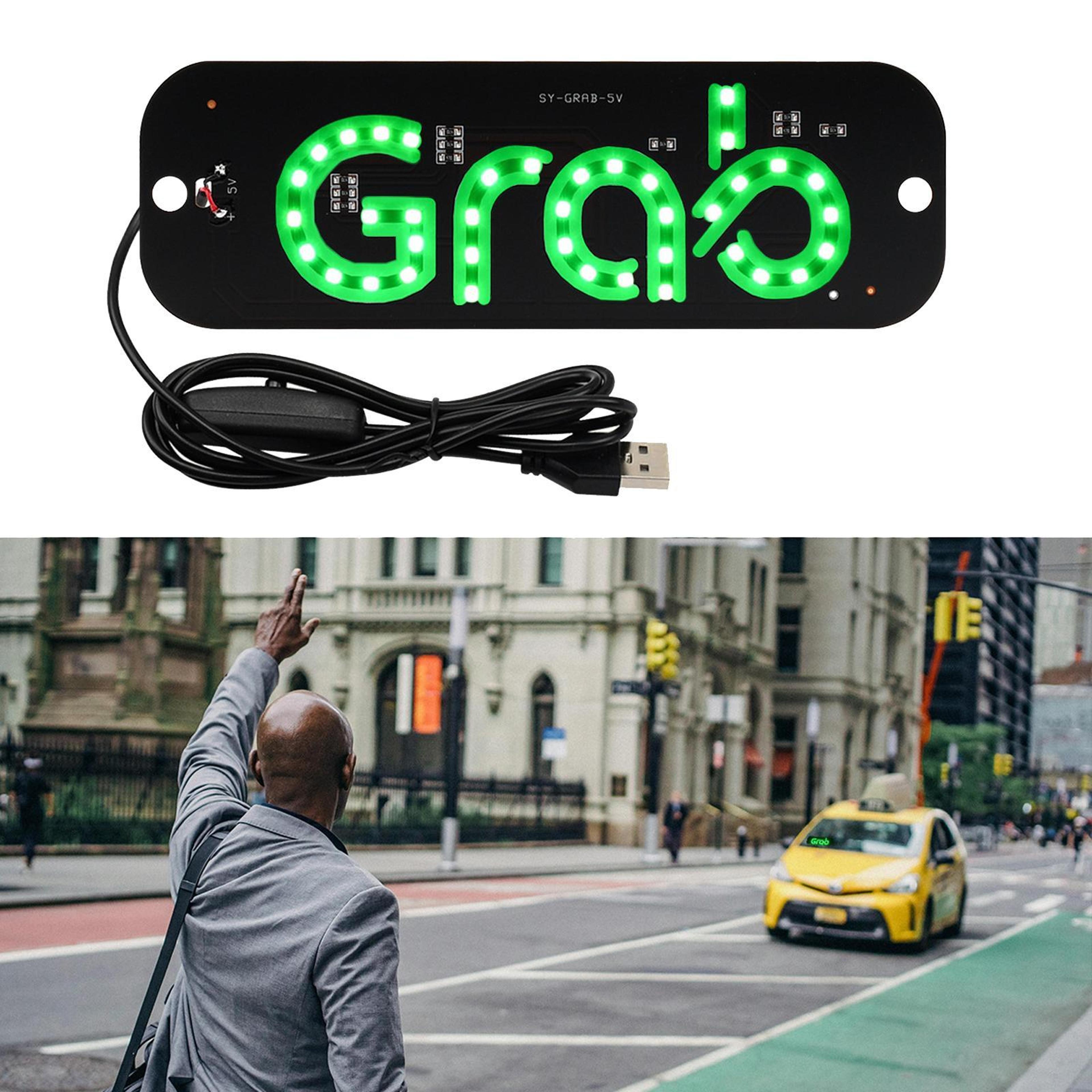 high-brightness led taxi roof light with usb car sign light and suction cup mount