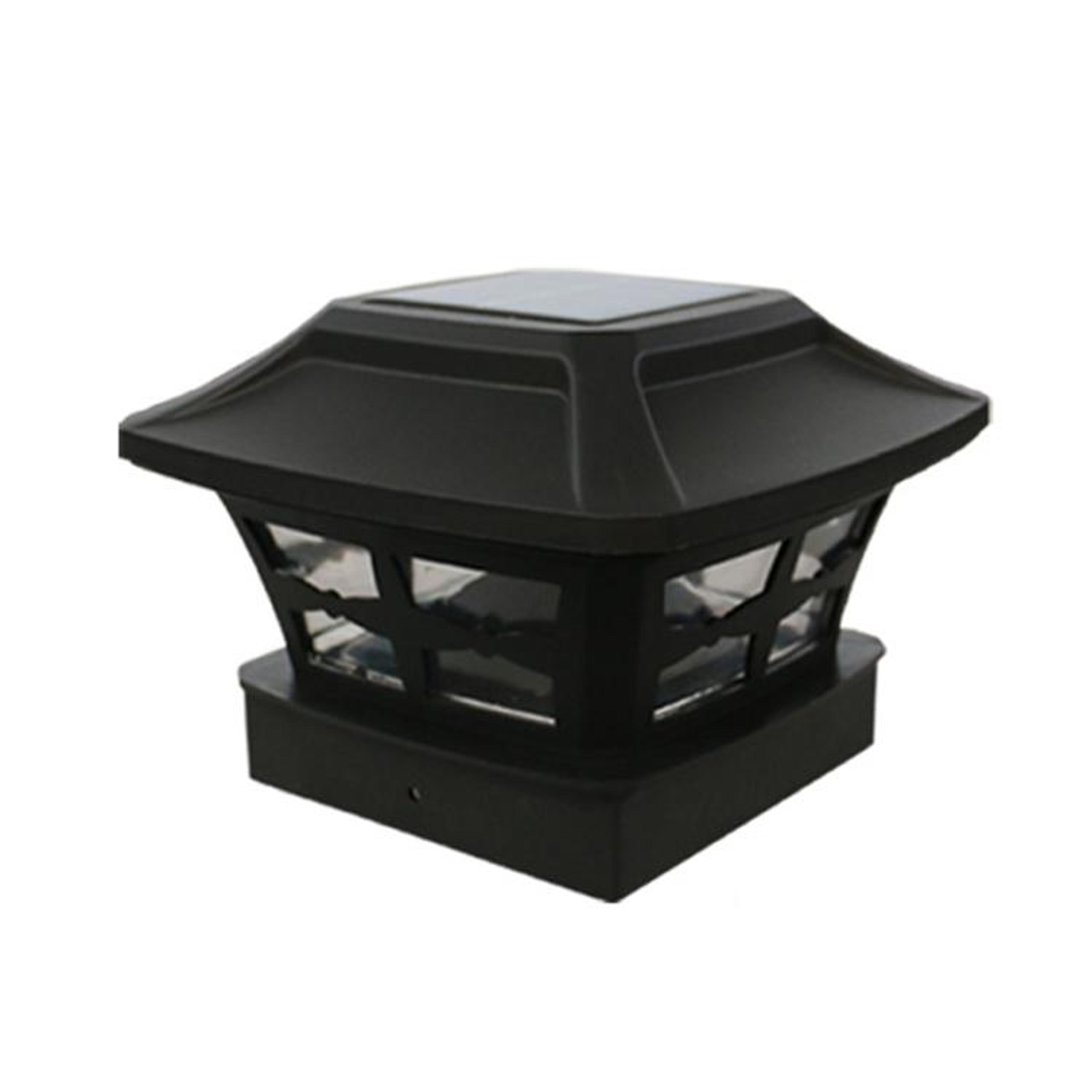 4 inch solar post cap light with dual white led for garden, fence and patio