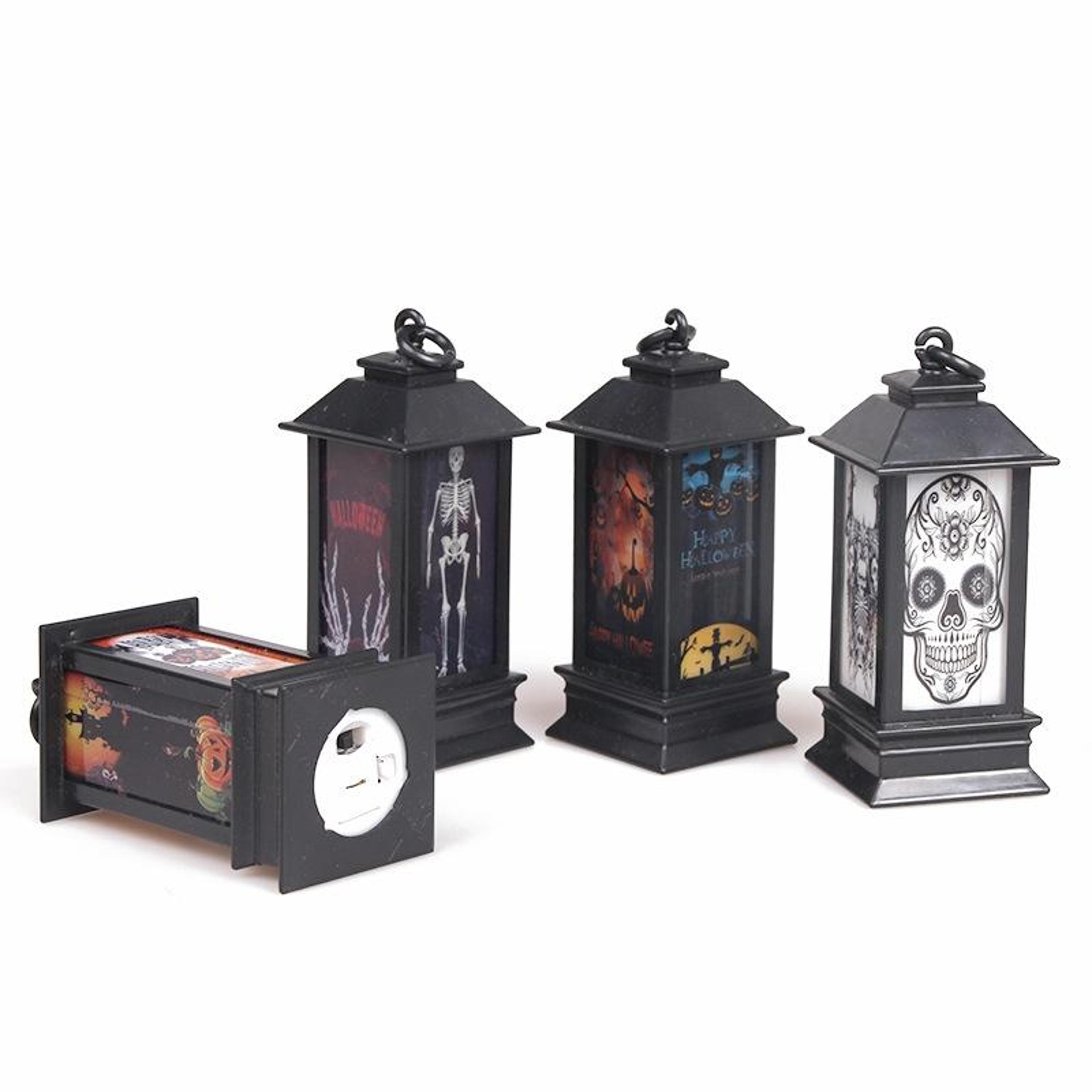 halloween lantern decorations battery-powered pumpkin window lights