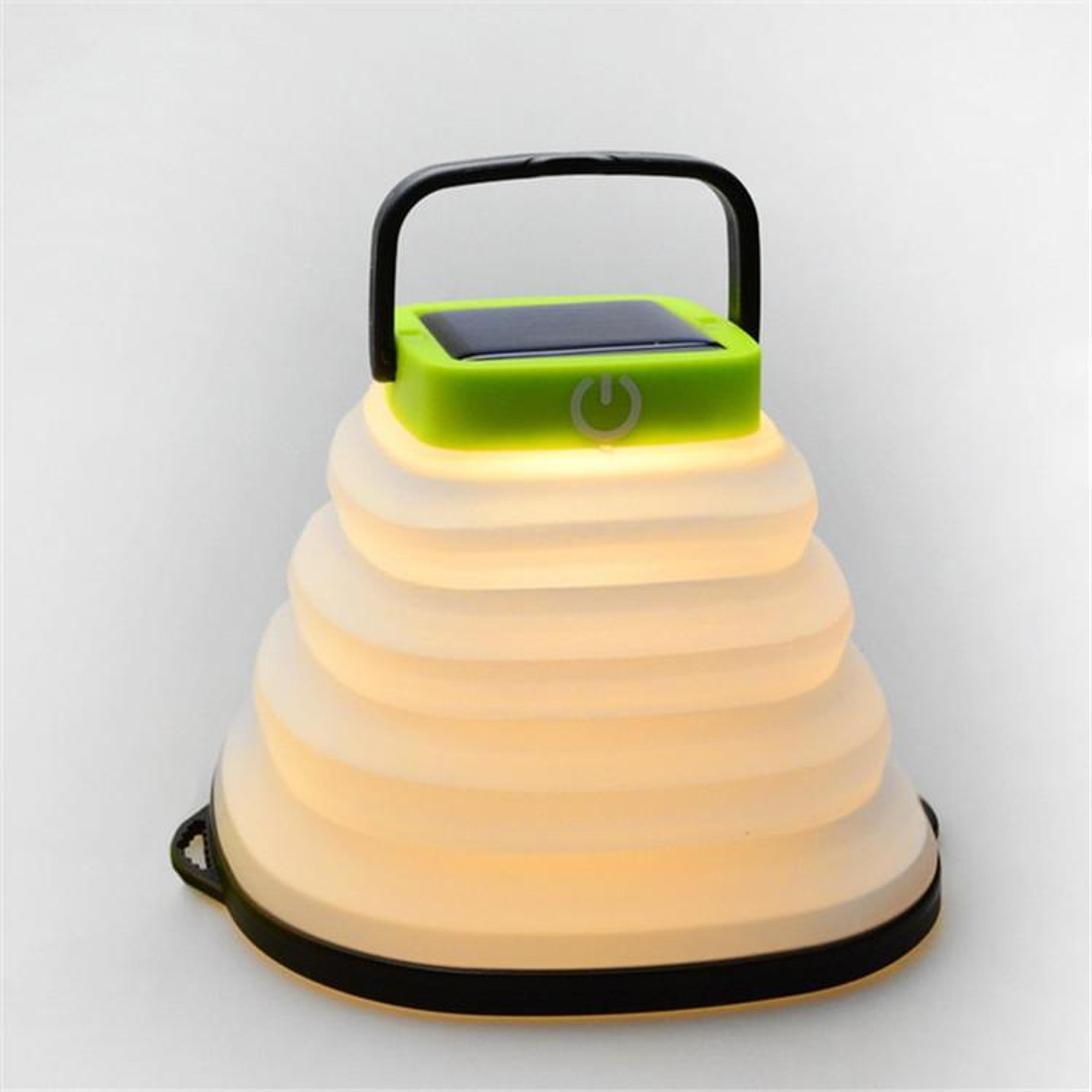 foldable solar camping lantern with usb charging and 3-level led light