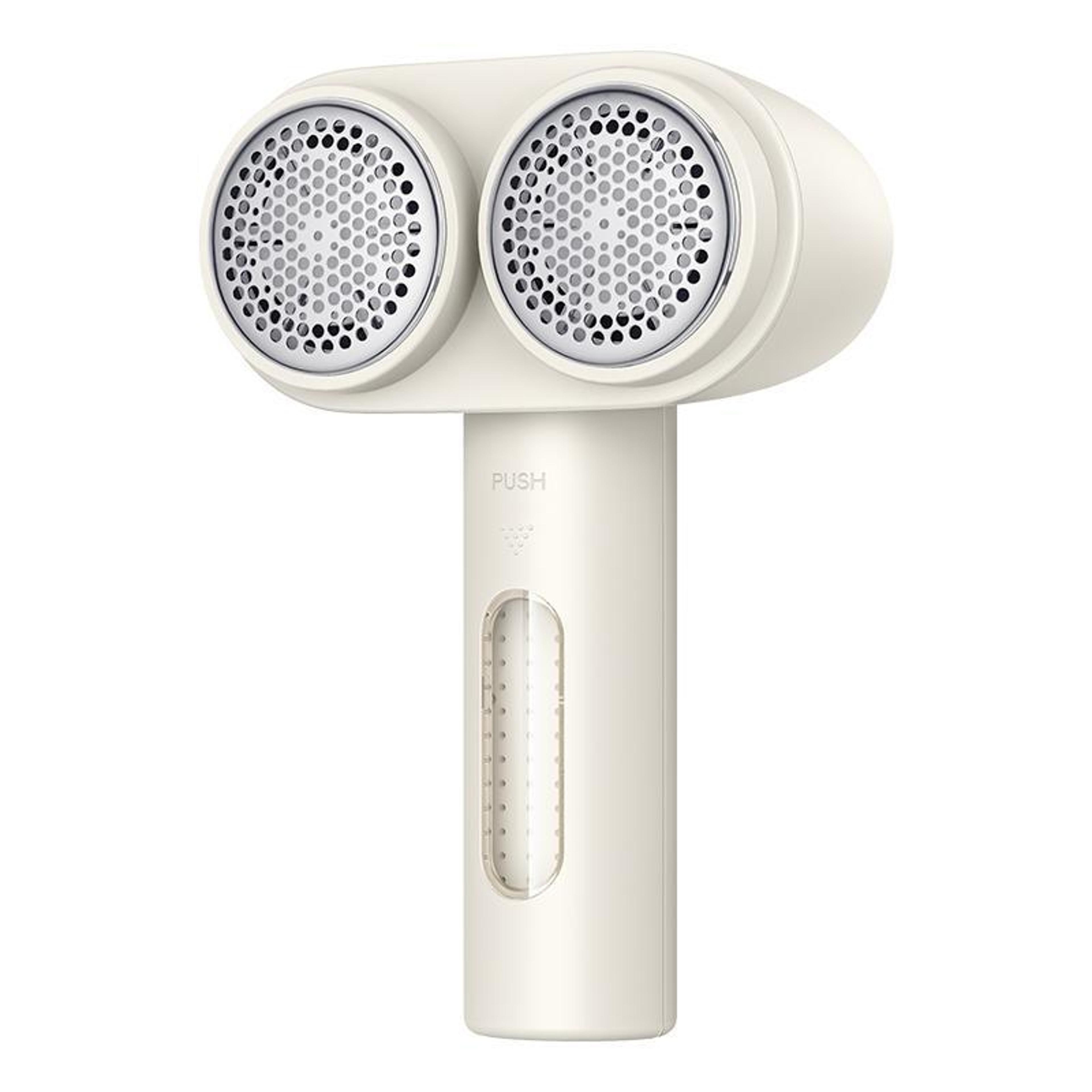 dual head electric lint remover with led display and rechargeable fabric shaver