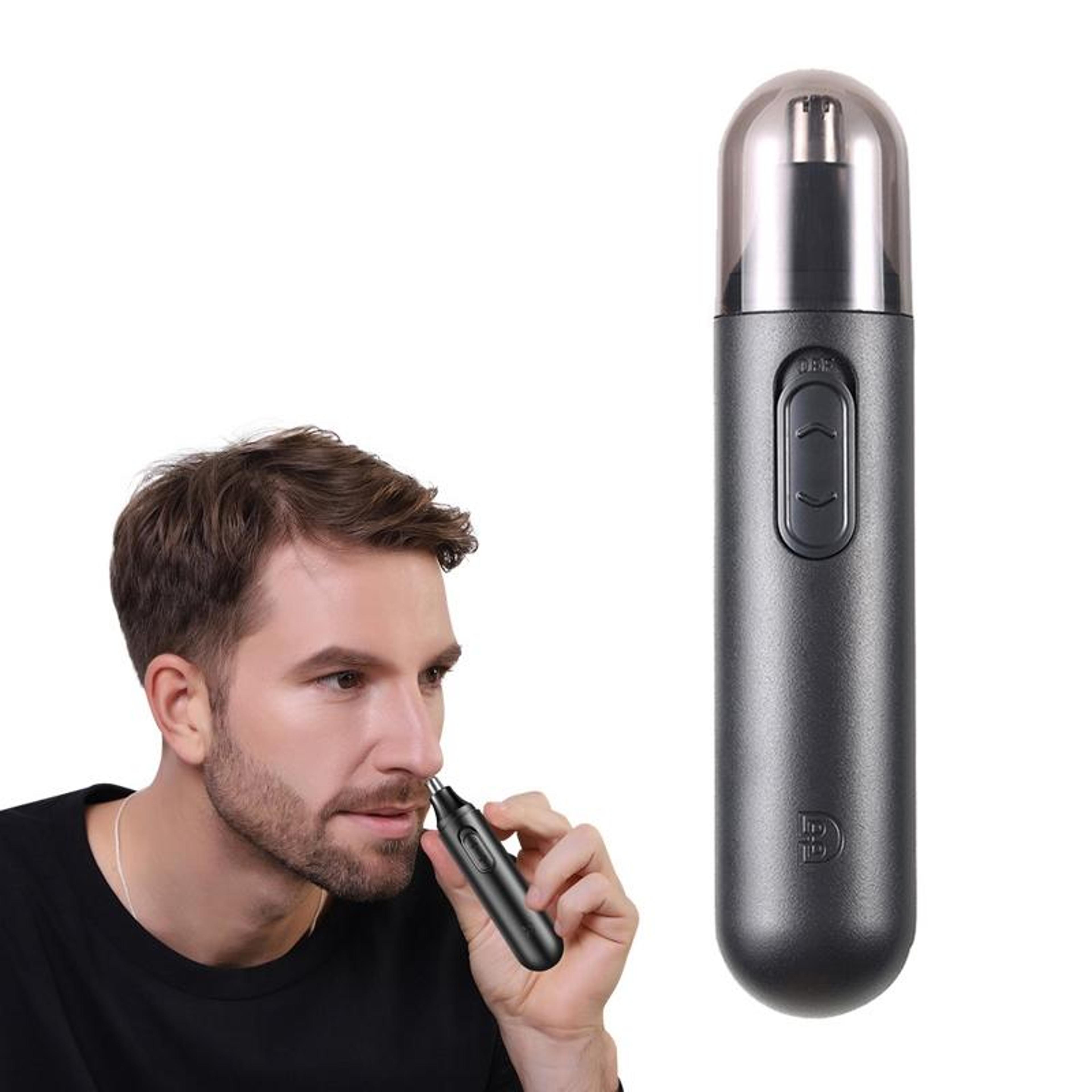 precision 360 electric nose hair trimmer with washable head for nose, ear and eyebrow grooming