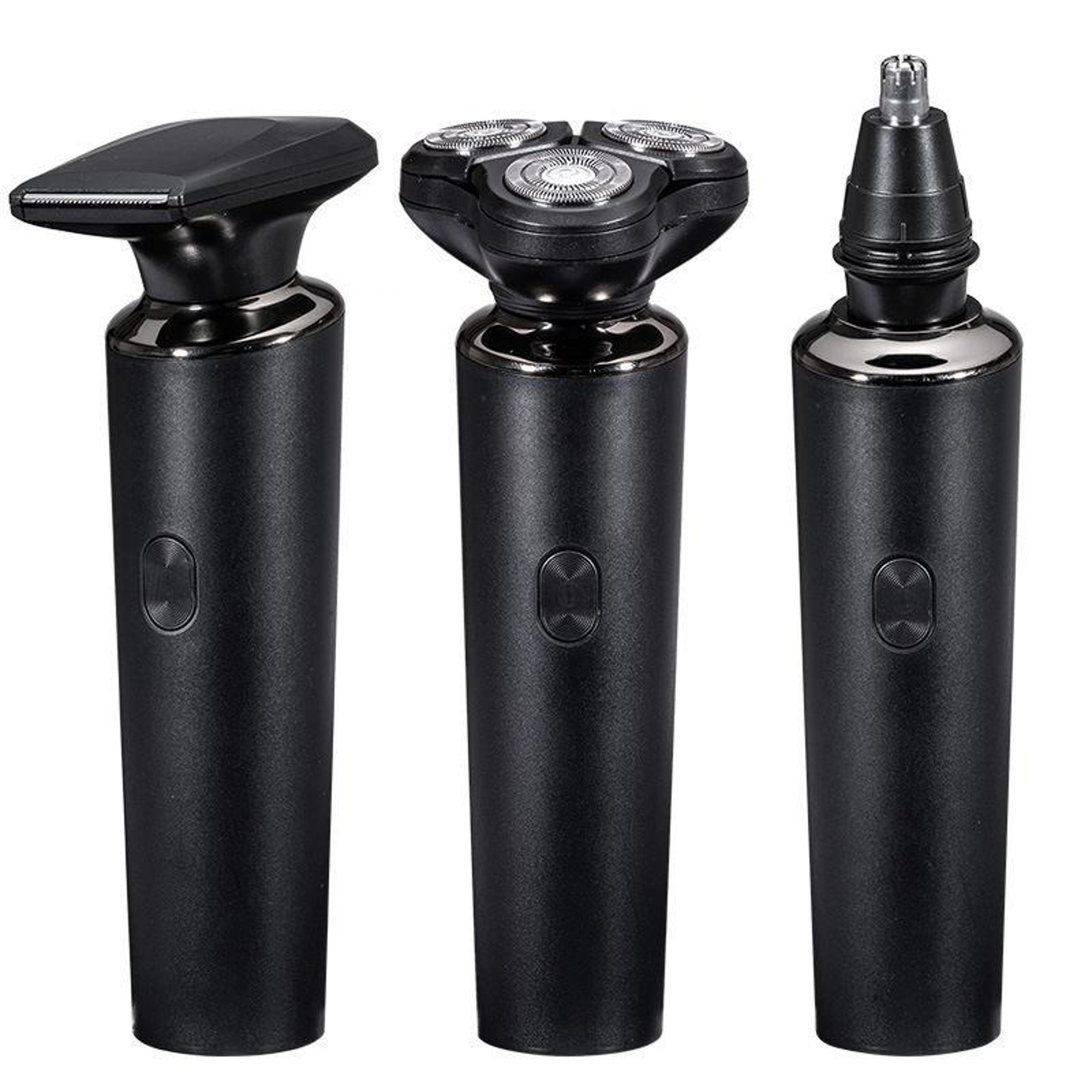 3-in-1 electric shaver for men with nose hair trimmer and sideburn trimmer