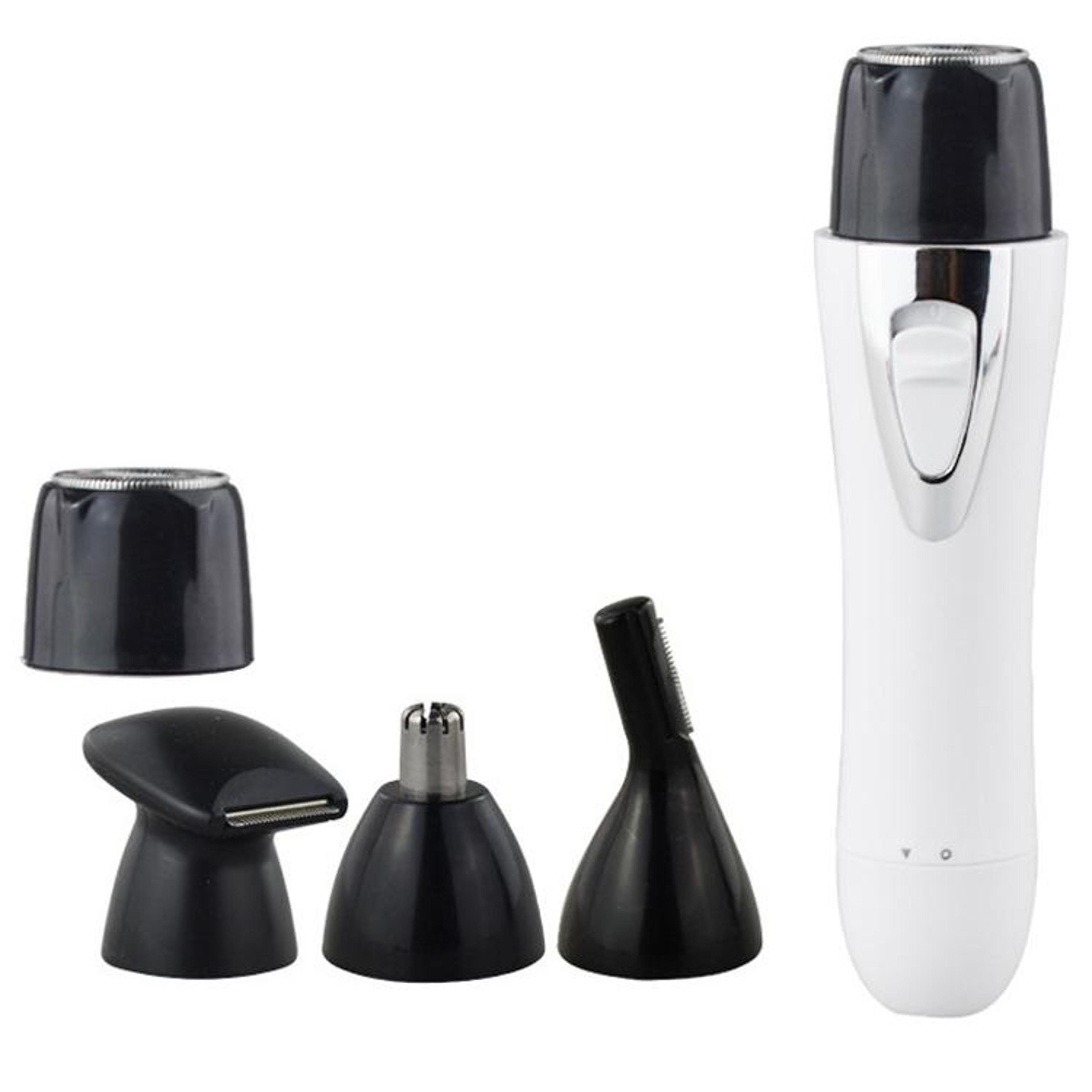 4-in-1 usb rechargeable shaver with nose hair and eyebrow trimmer