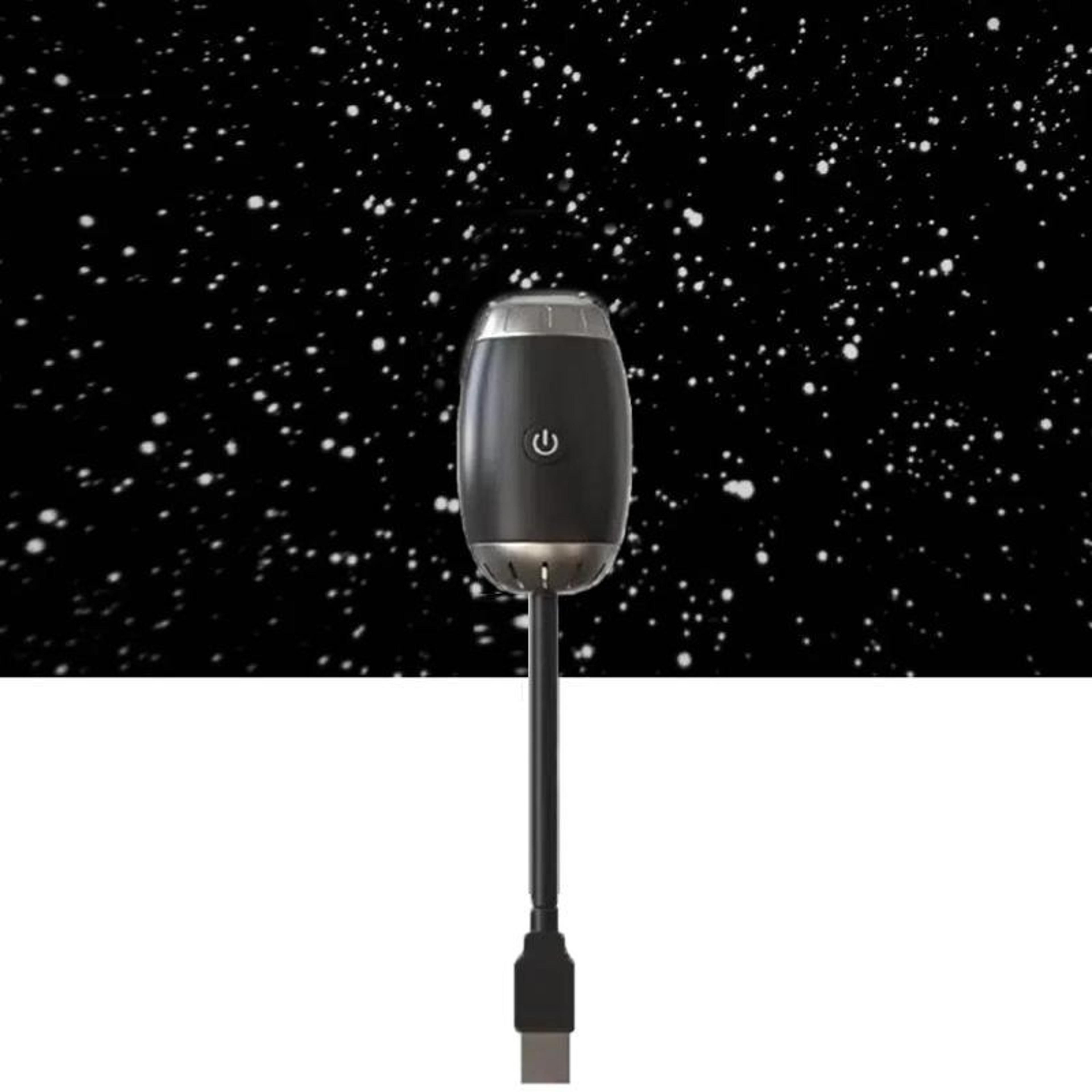 usb car star projector with 3-level brightness and starry sky ambient light