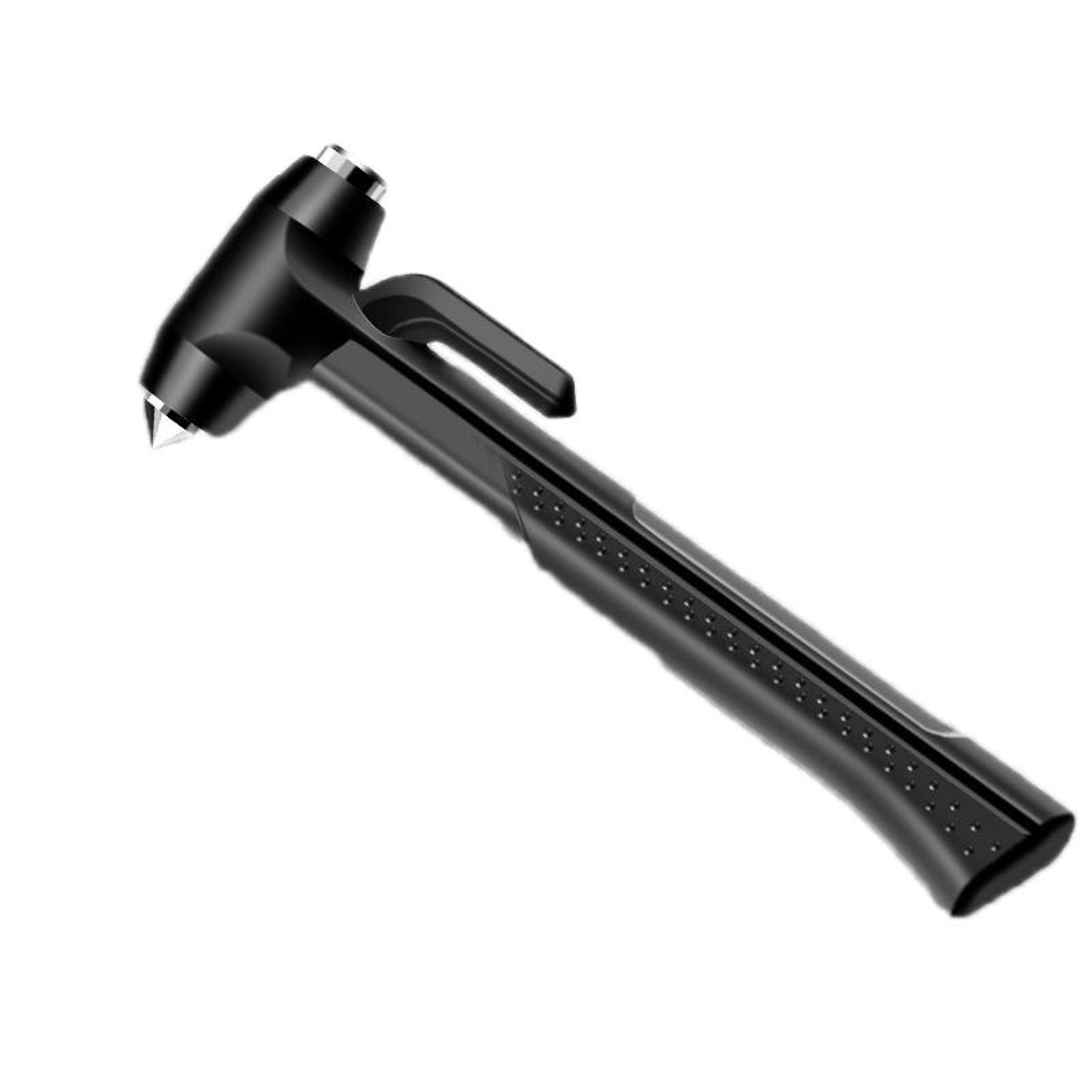 2-in-1 car safety hammer with window breaker and seat belt cutter