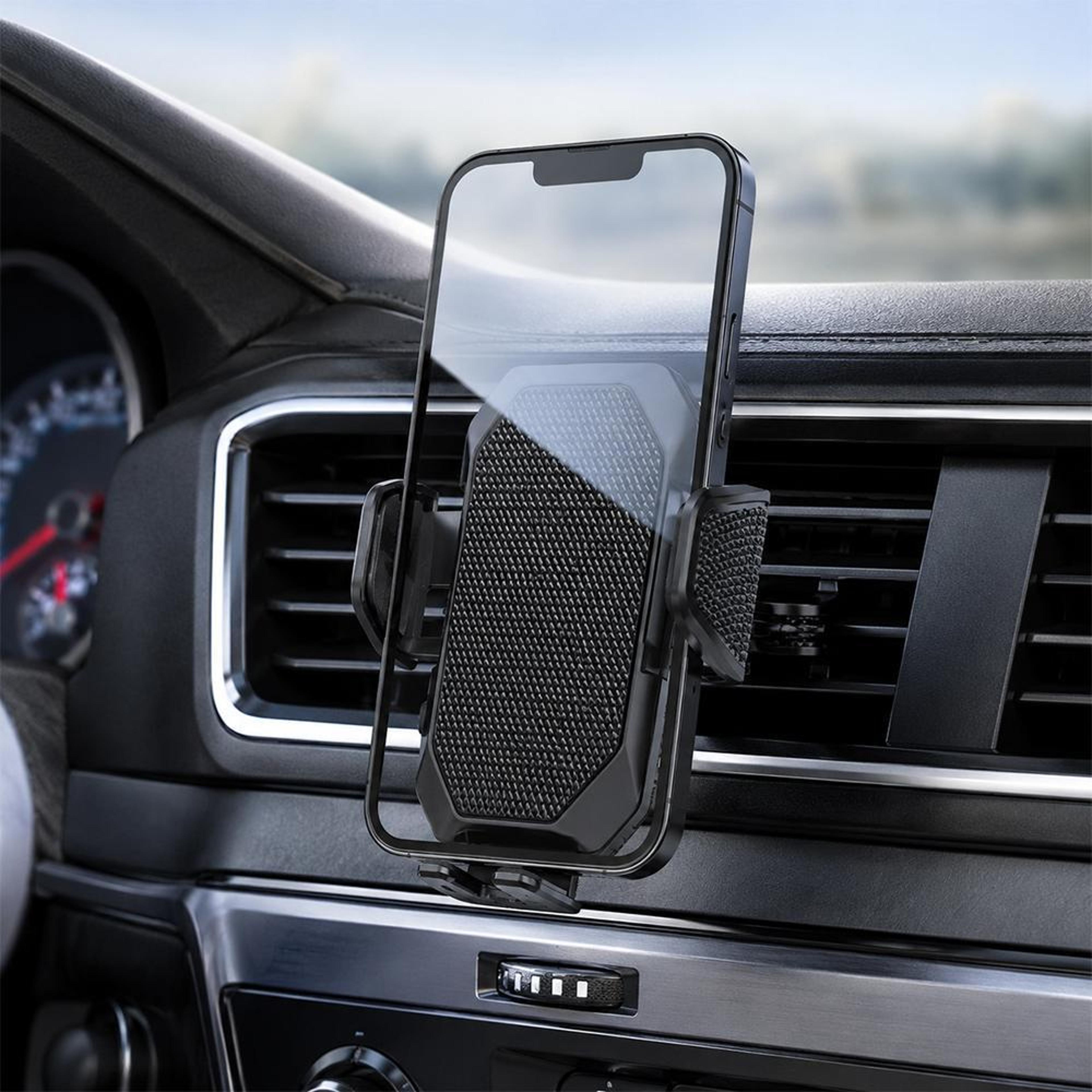 360° cd slot car phone holder with automatic locking phone mount and one-hand quick release