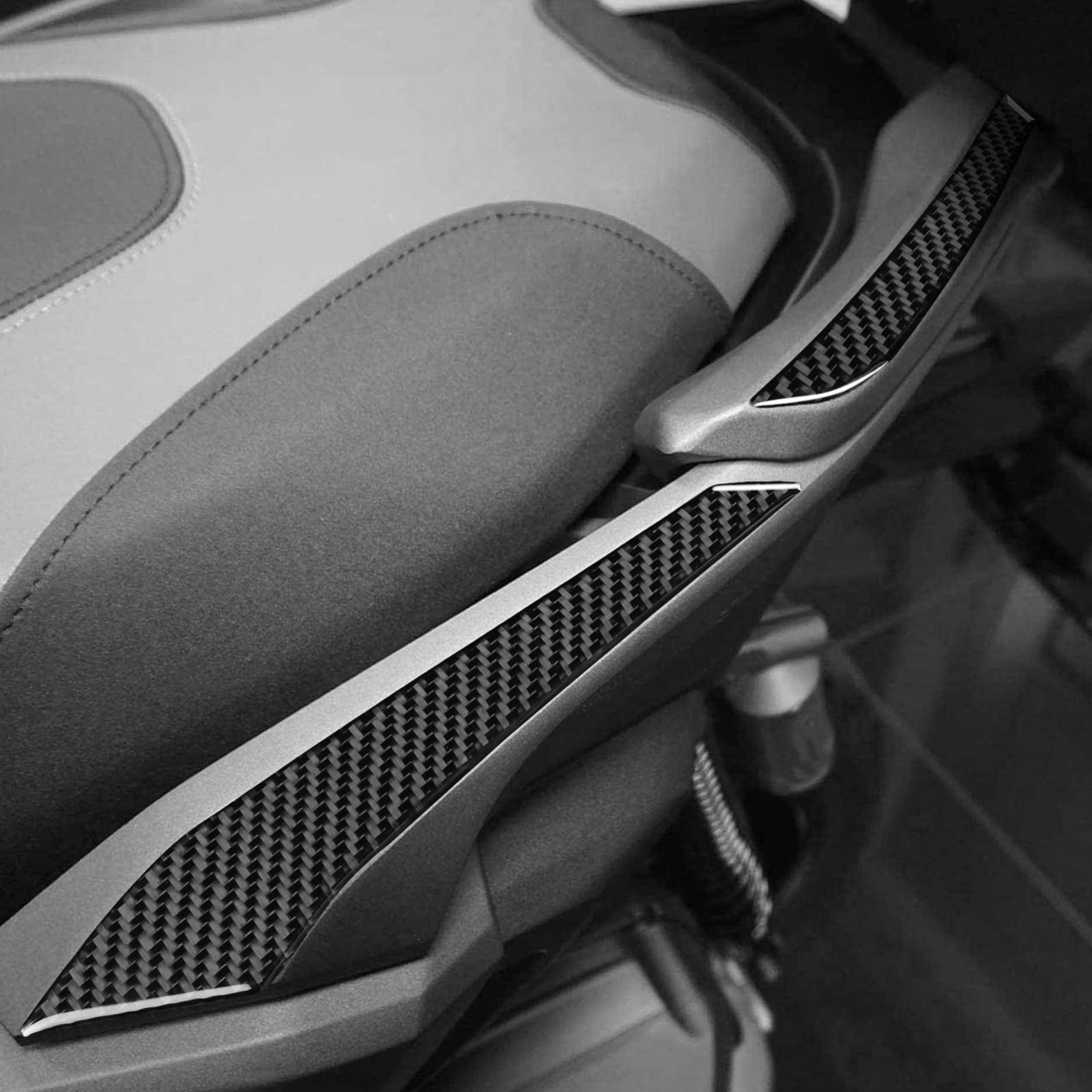 honda adv350 carbon fiber rear handle protector stickers 4pcs set 2022-2026