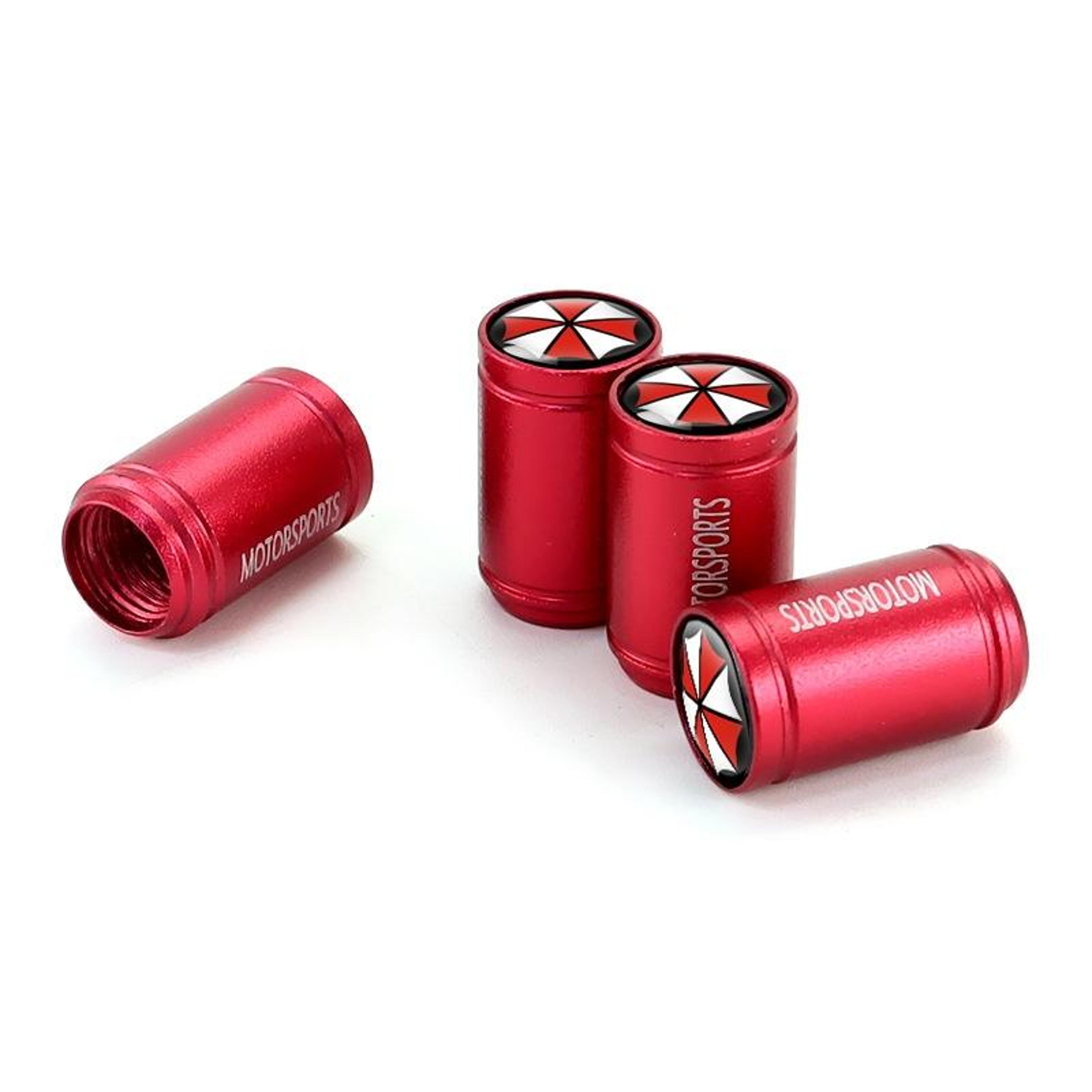 4pcs umbrella aluminum tire valve caps, universal waterproof valve stem covers