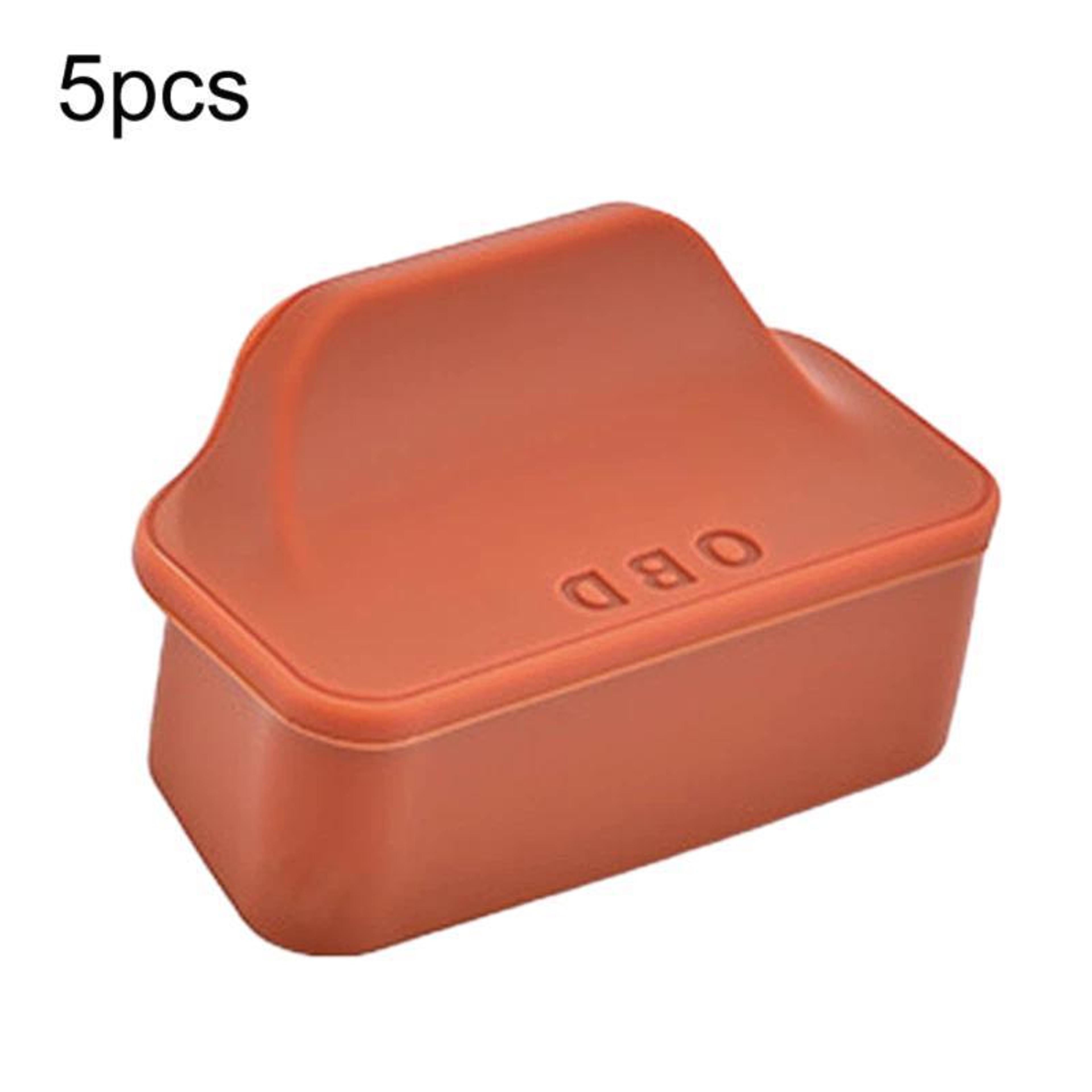 5pcs universal port cover silicone dustproof car diagnostic connector caps
