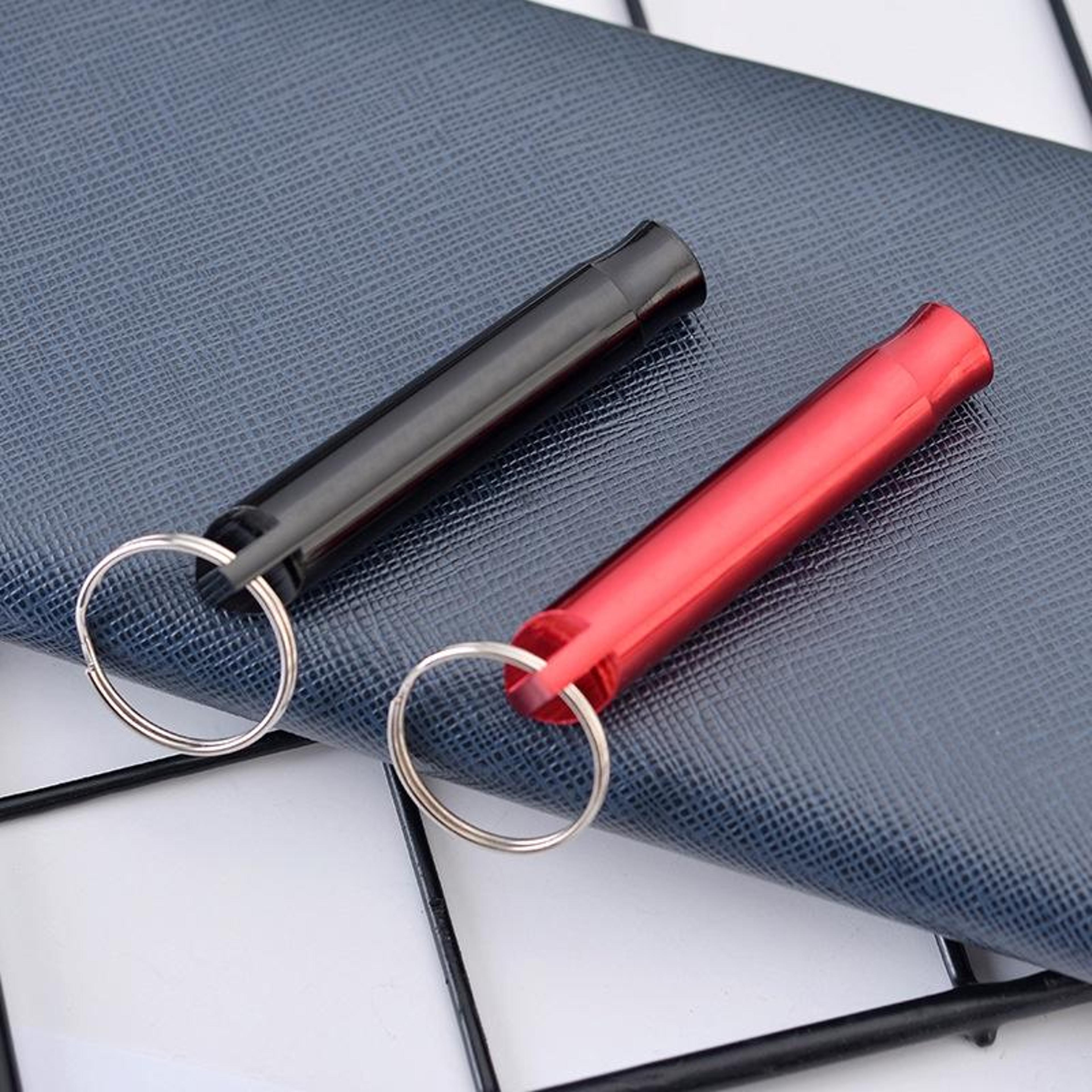 6pcs mini whistle keychain portable metal emergency whistle set