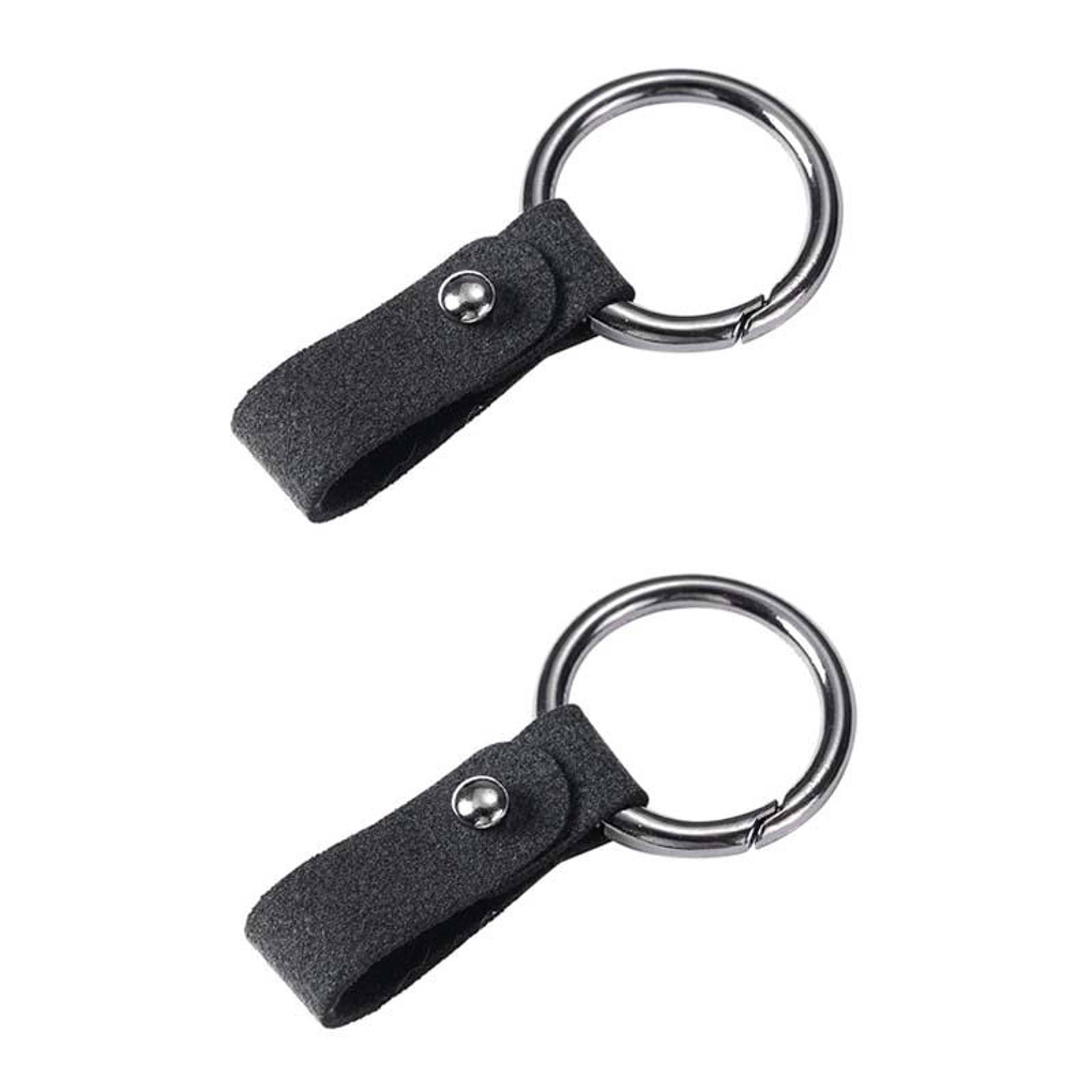 2pcs universal car keychain with metal spring ring and durable leather strap