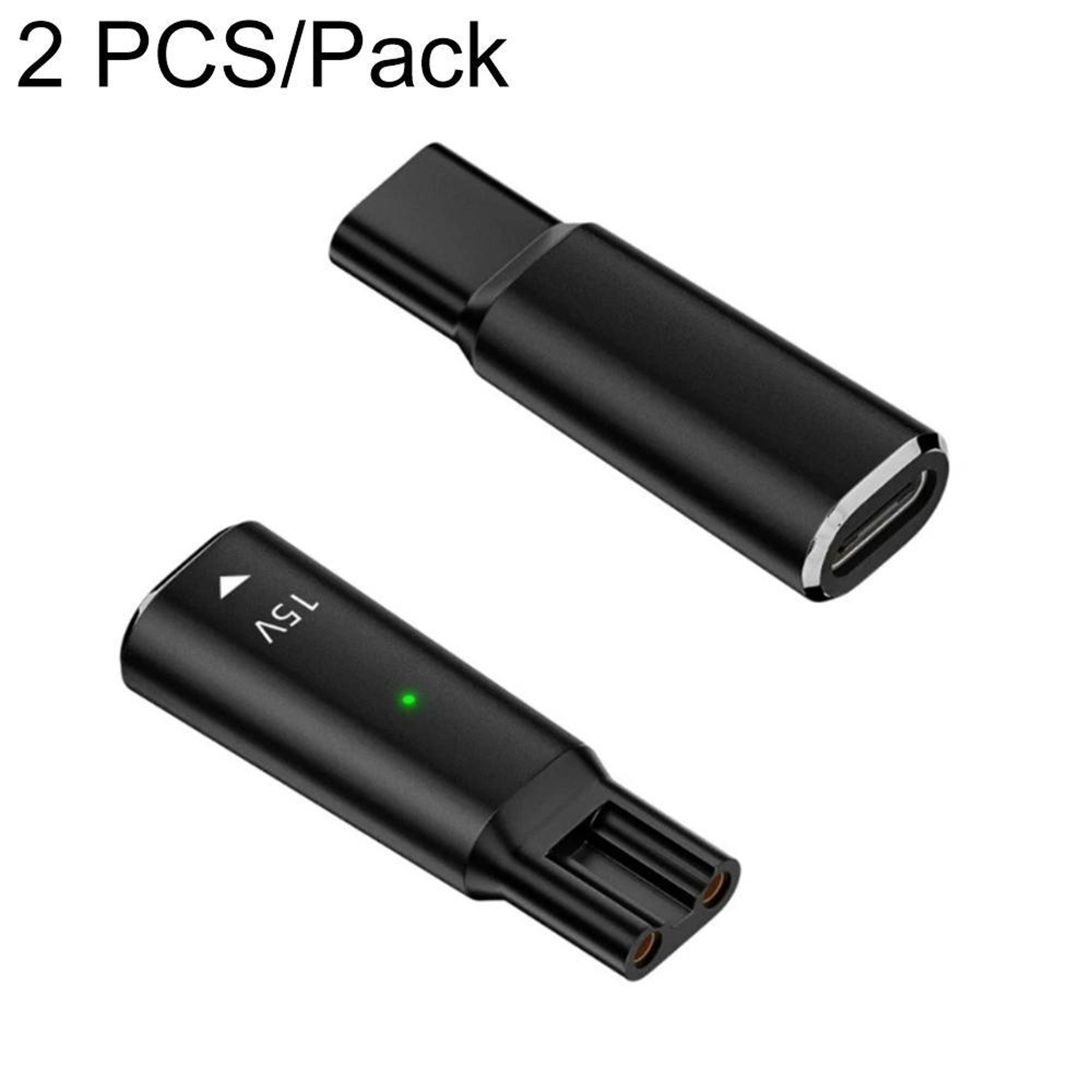 2 pcs usb-c shaver charger adapter for philips norelco 7000 series, compact travel converter