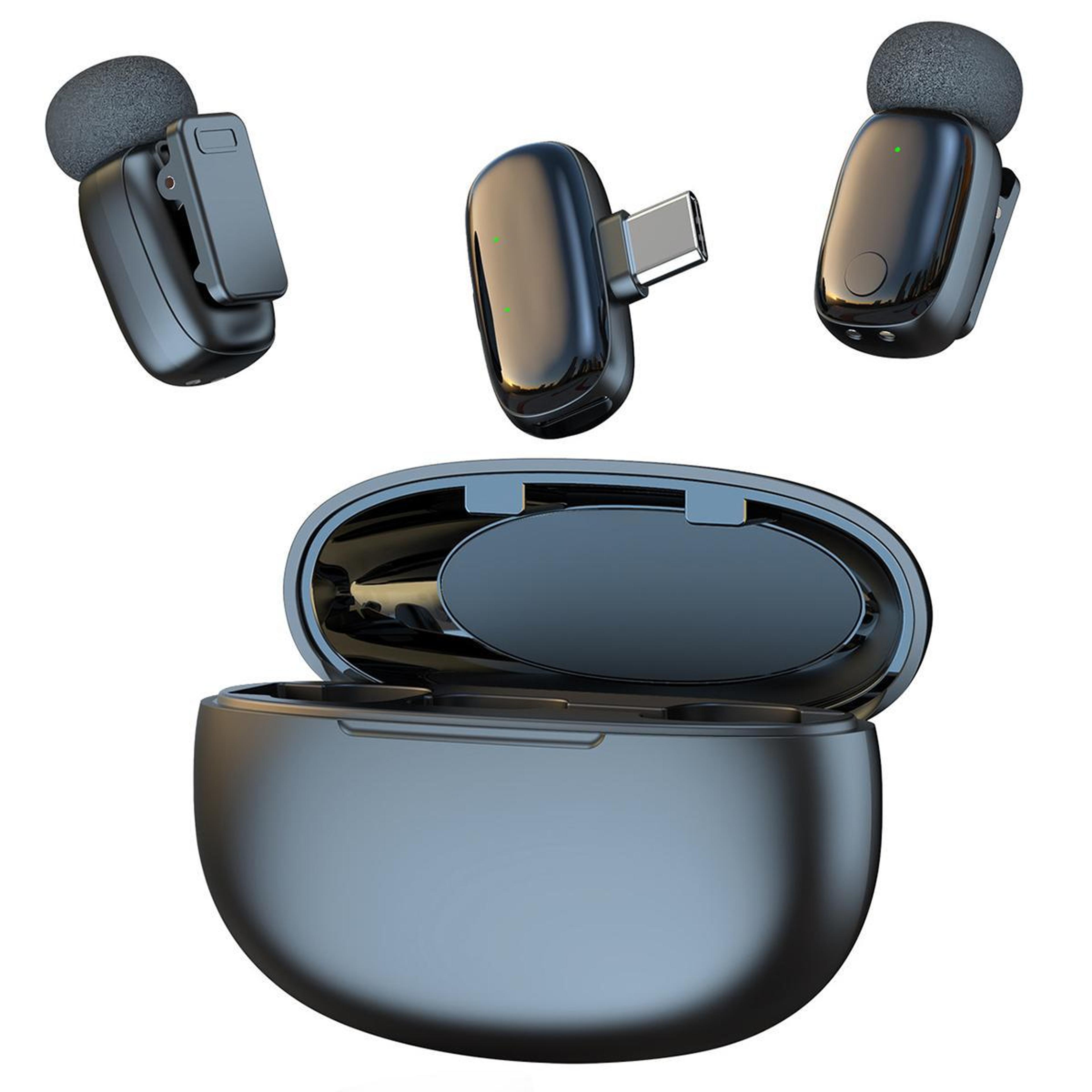 l08 dual wireless lavalier microphone with noise reduction for live streaming and recording
