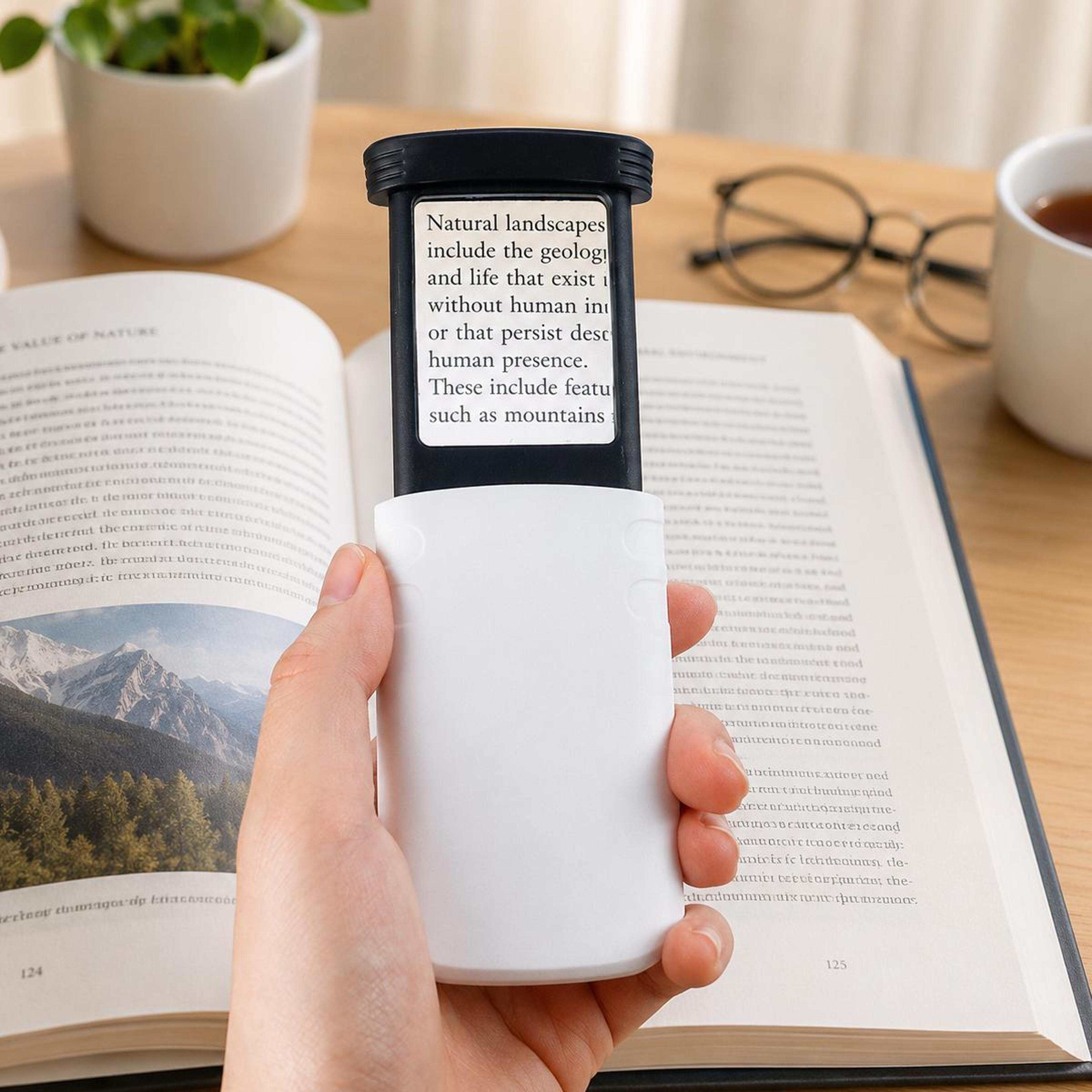 4x pocket magnifier with led light portable pull-out reading magnifying glass