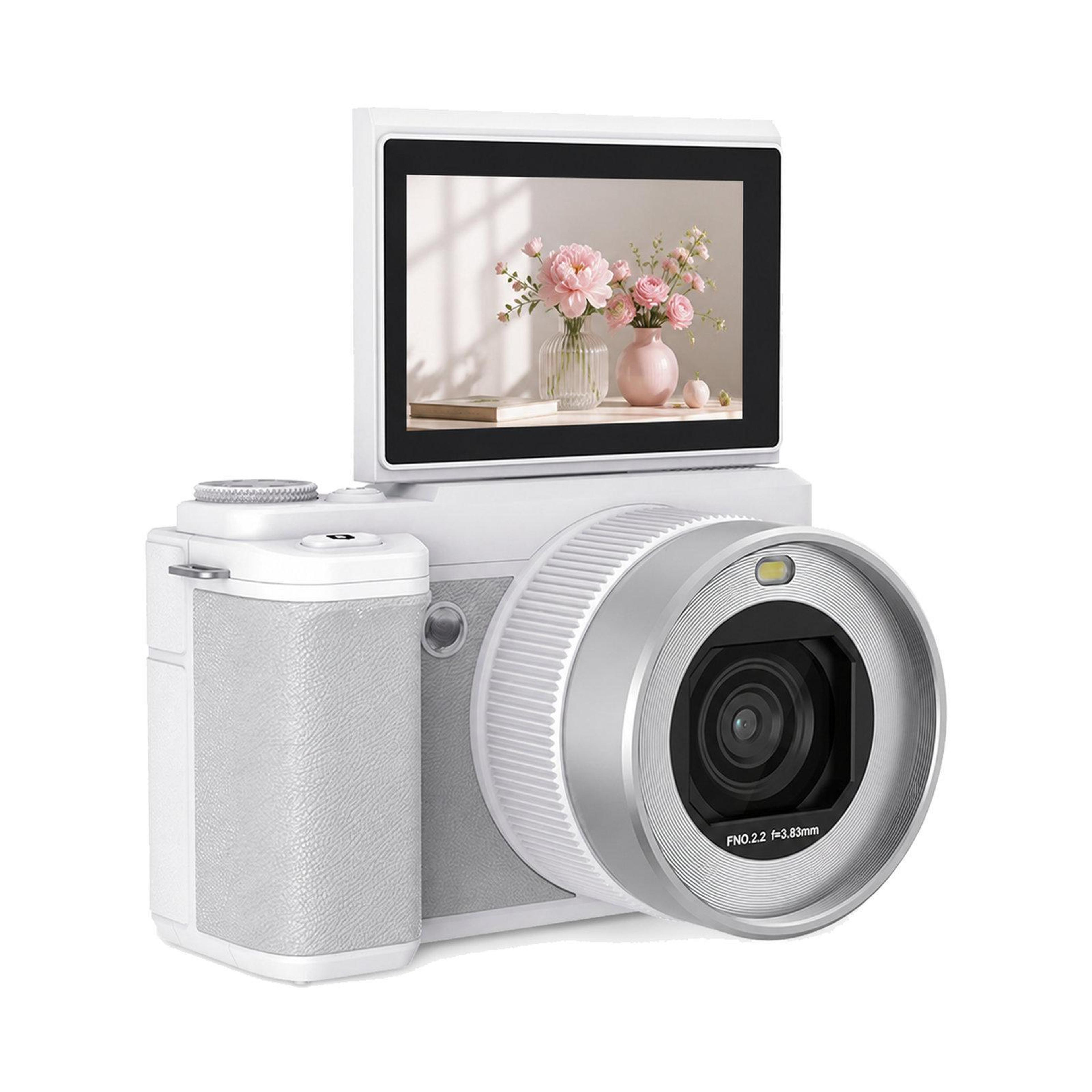 5k vlogging camera with 80mp photos, dual lens, 180° flip screen and 18x zoom