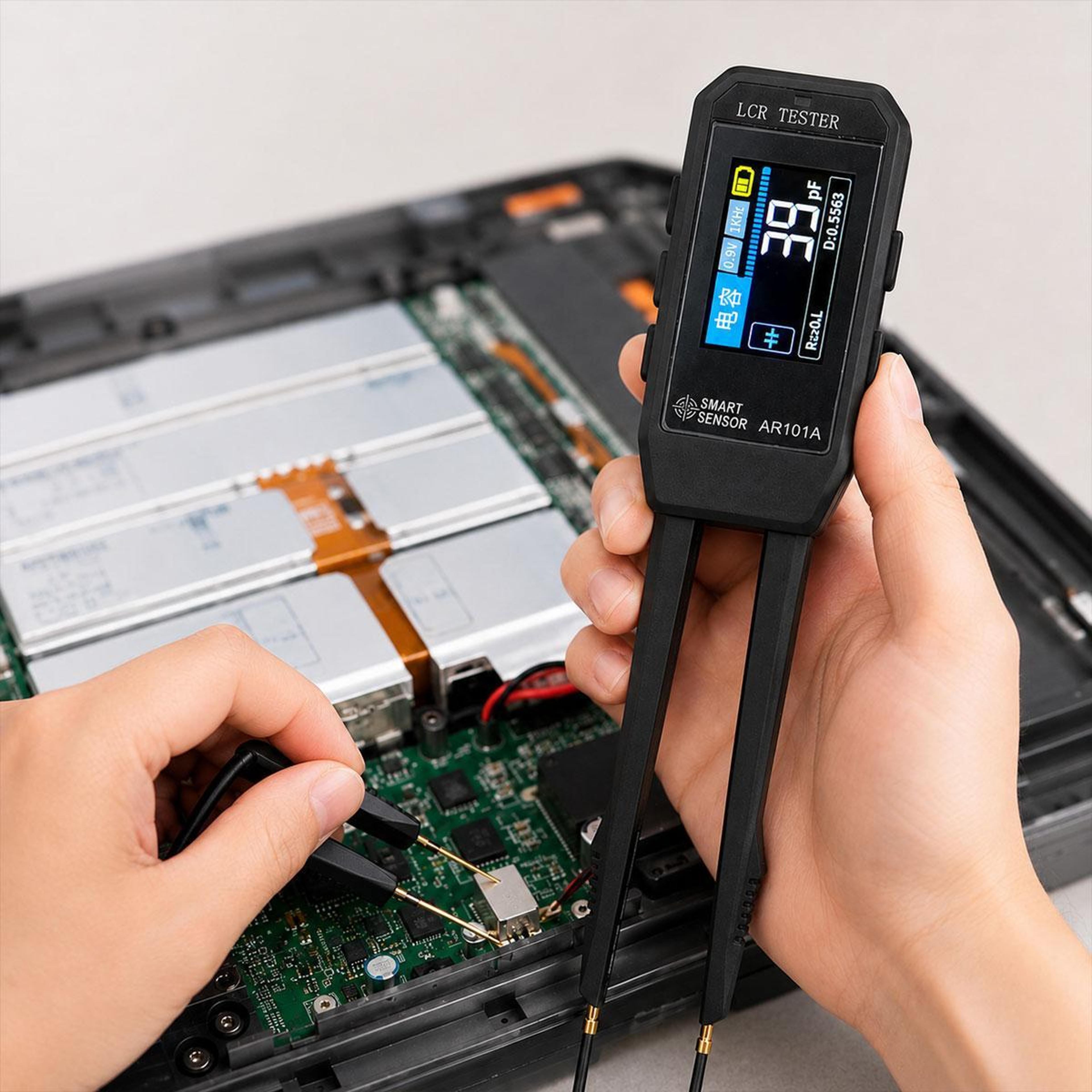 smart sensor digital lcr tweezers smd component tester with auto detection