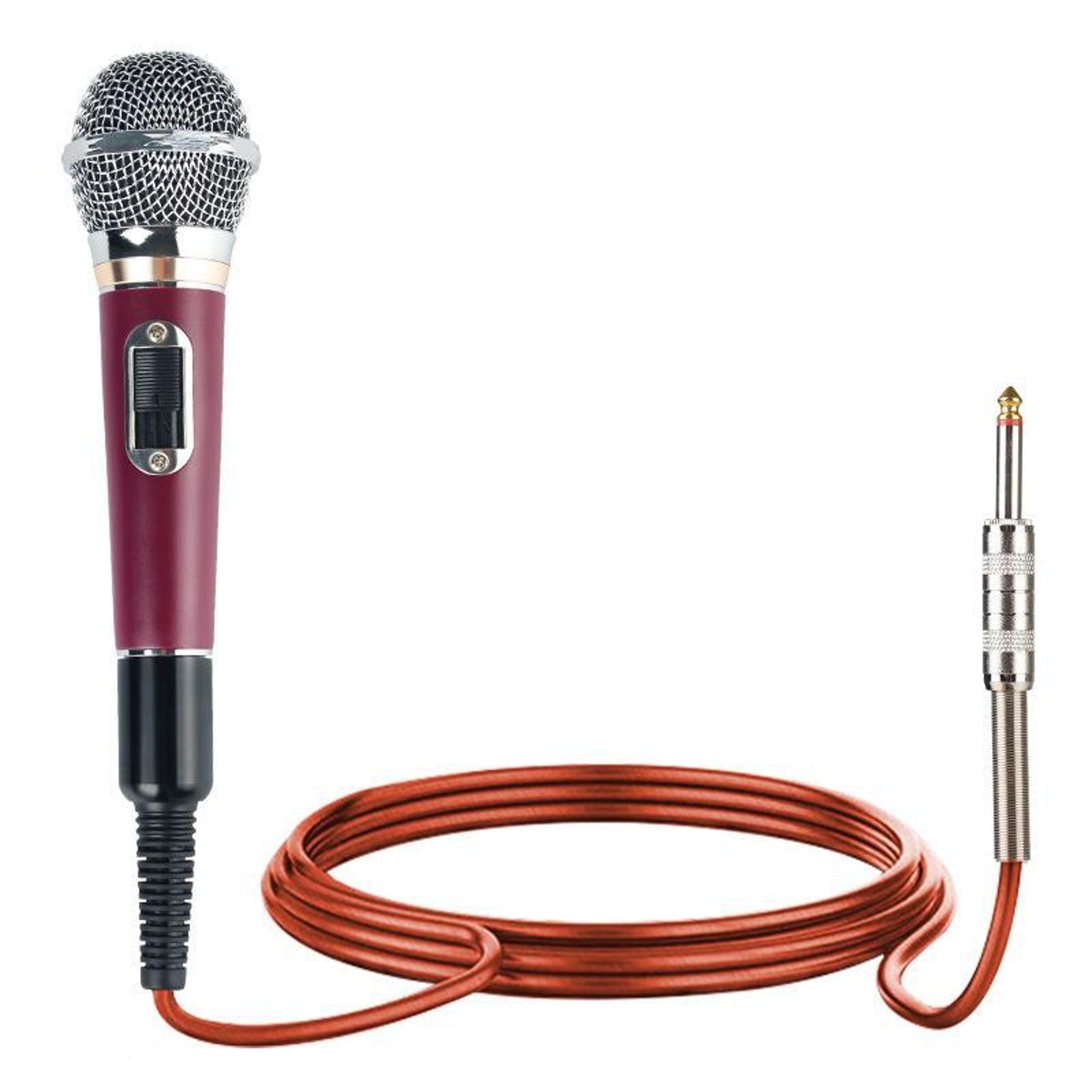 wired dynamic microphone for karaoke with 5m cable and 6.35mm plug
