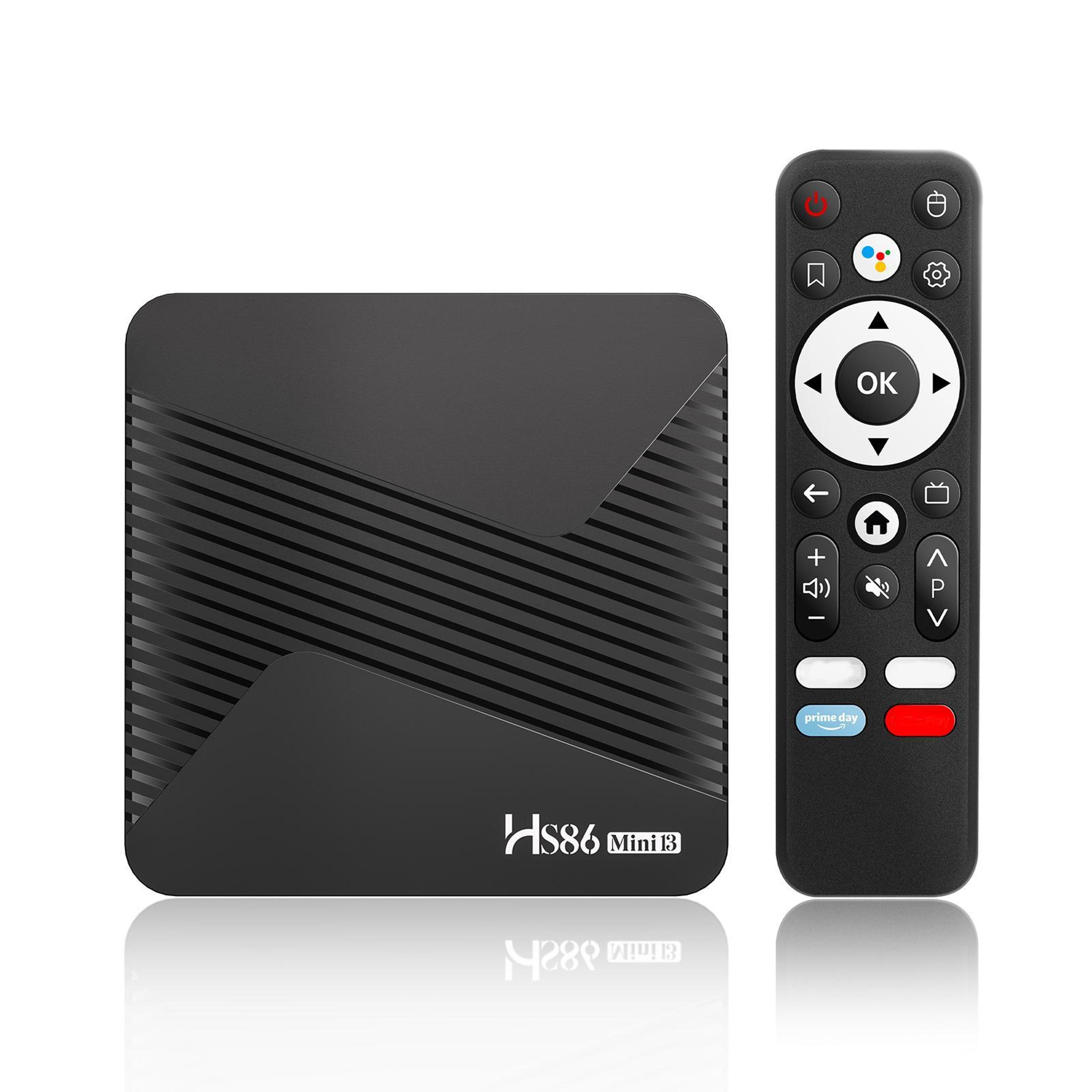 mini 13 android 14 tv box with wifi 6, bluetooth 5.4 and 4k streaming