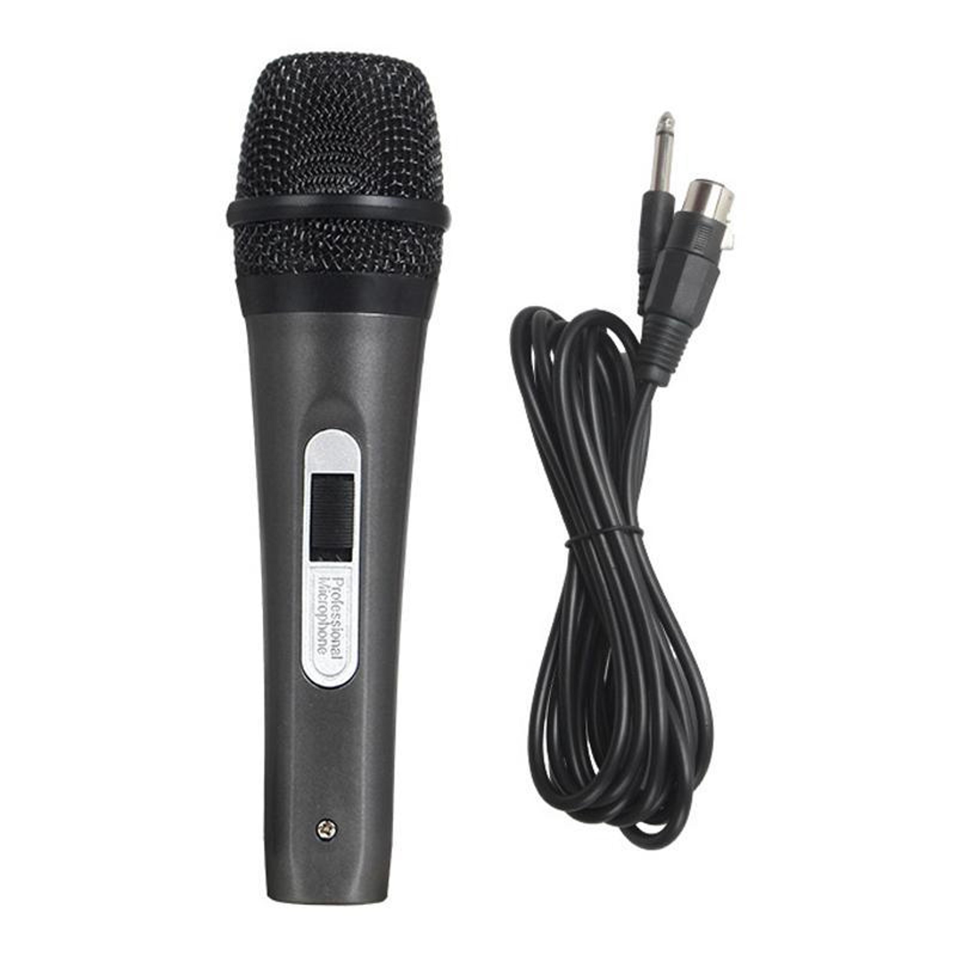 wired dynamic microphone with anti-feedback design, 6.35mm plug and 3m cable