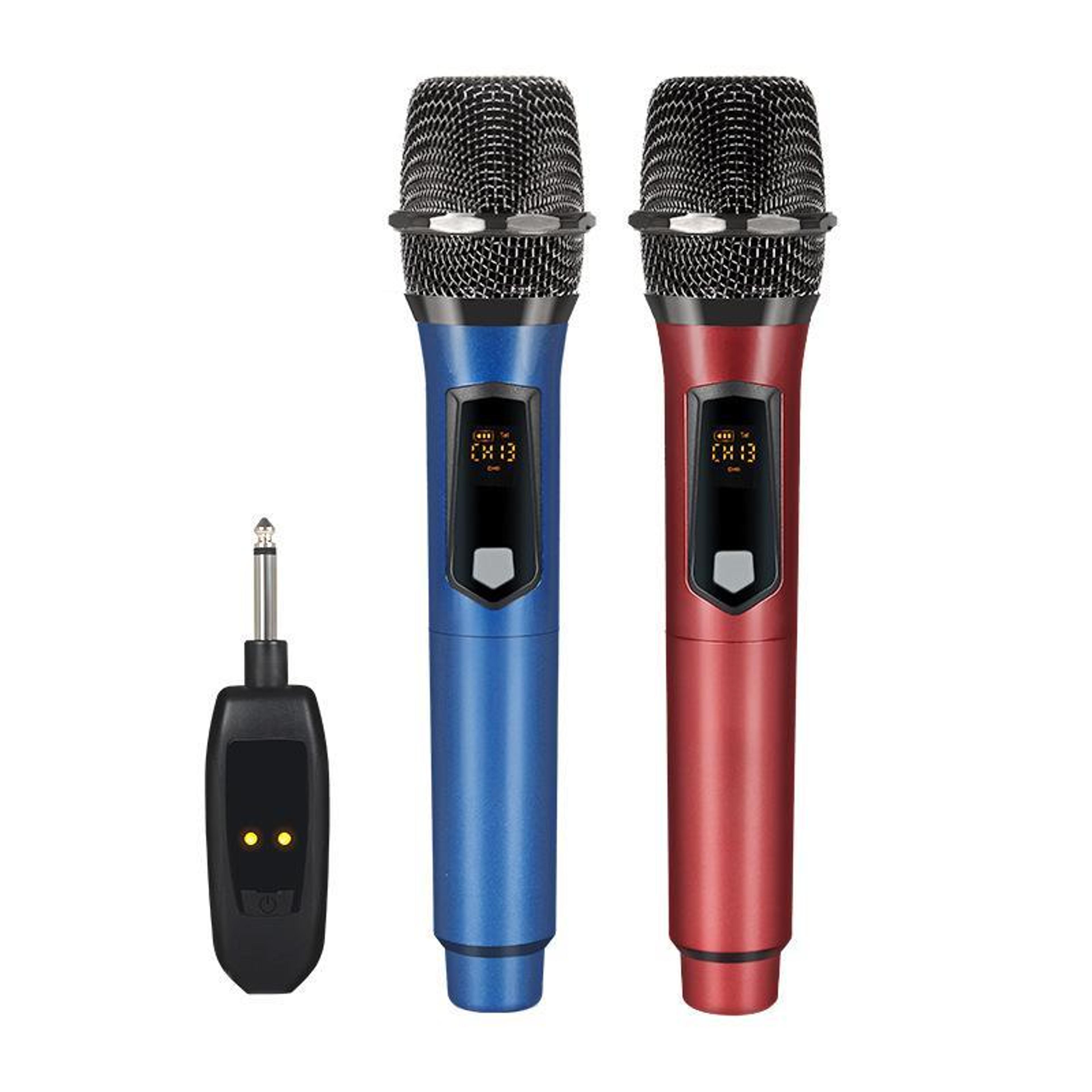 g108 dual wireless microphone system with 2.4ghz noise reduction for karaoke and live performance