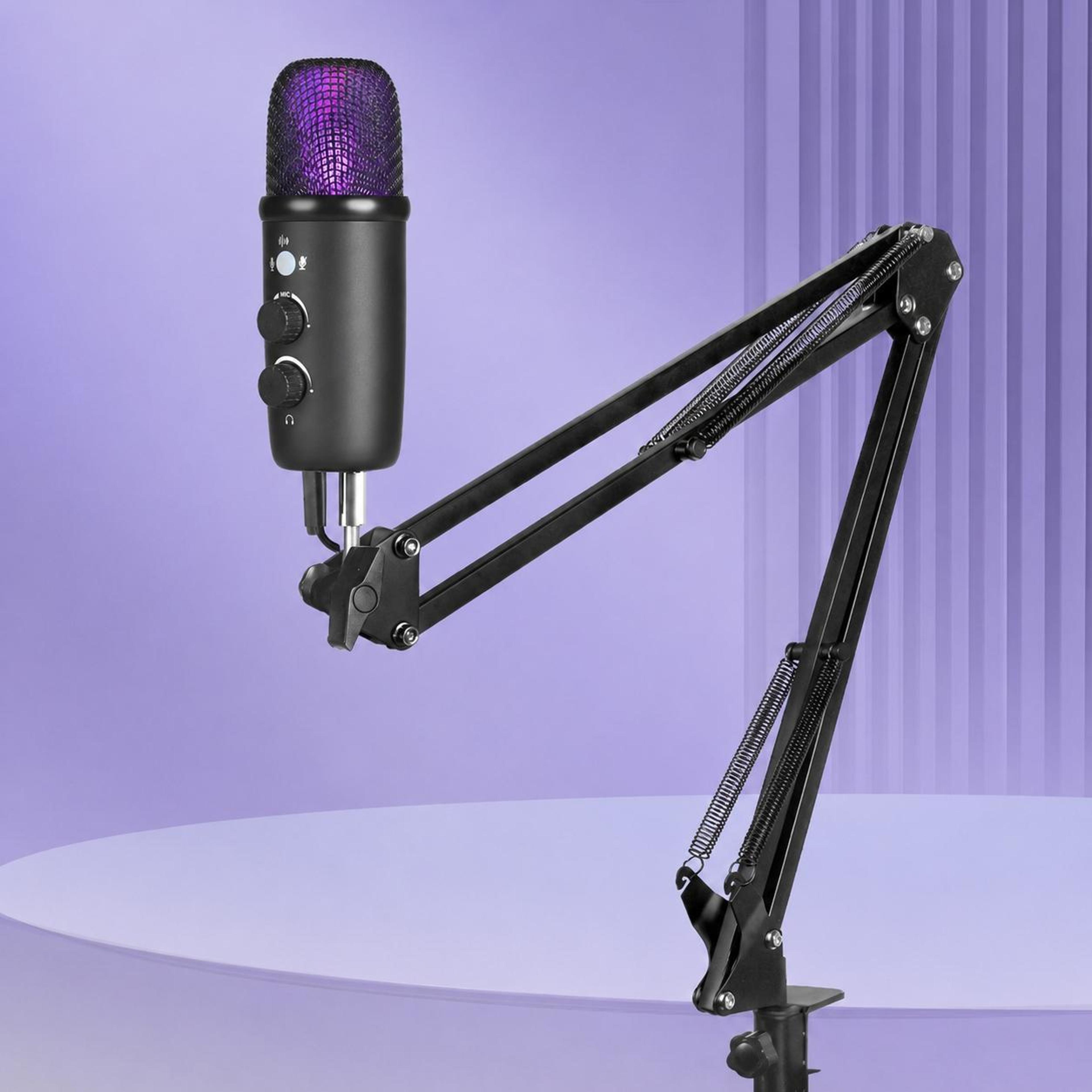 x502 192khz usb condenser microphone with adjustable boom arm stand