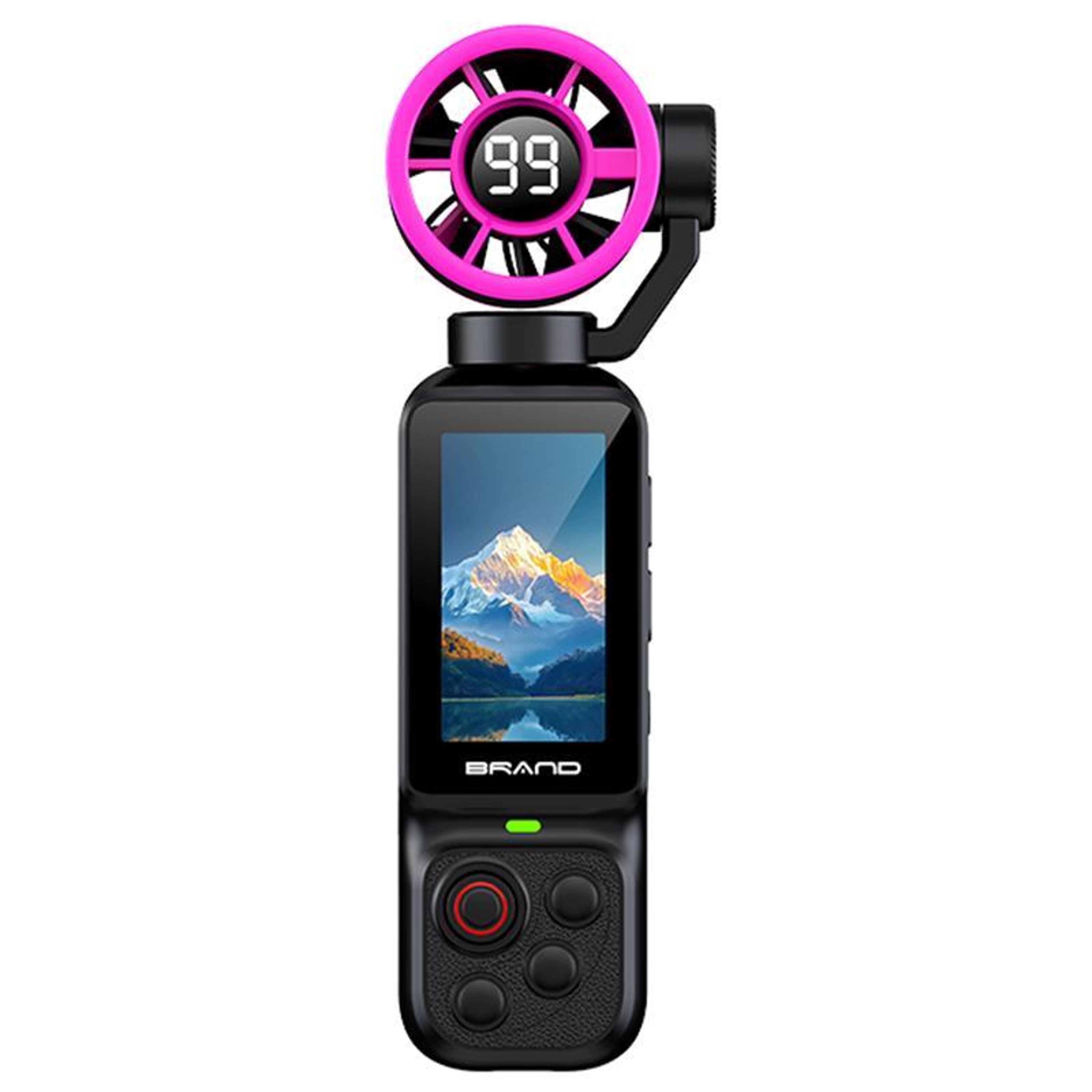 lk-035 1080p vlog camera with cooling fan, 180° rotating lens and 1.97-inch ips screen