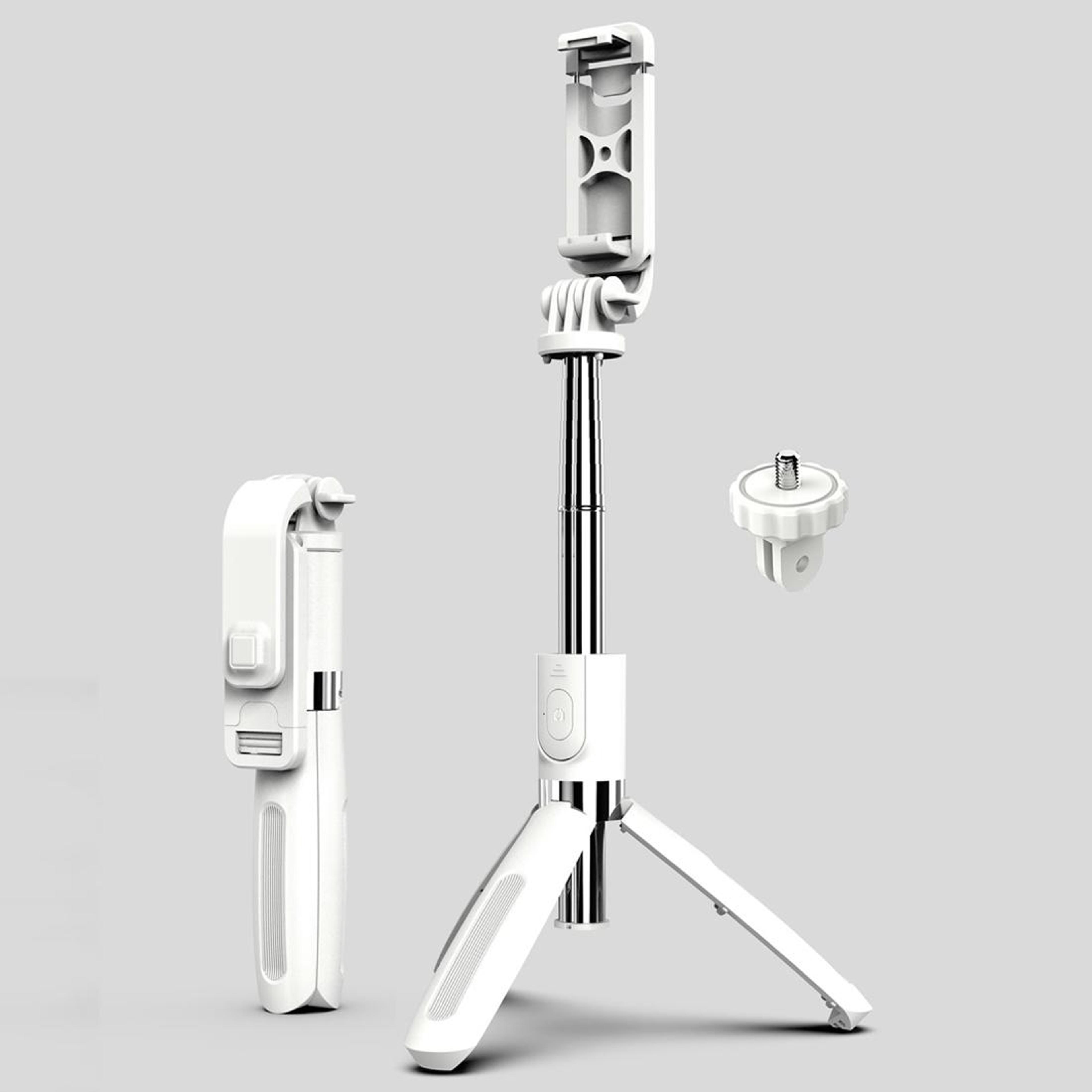 bluetooth selfie stick tripod with wireless remote and 360° rotation