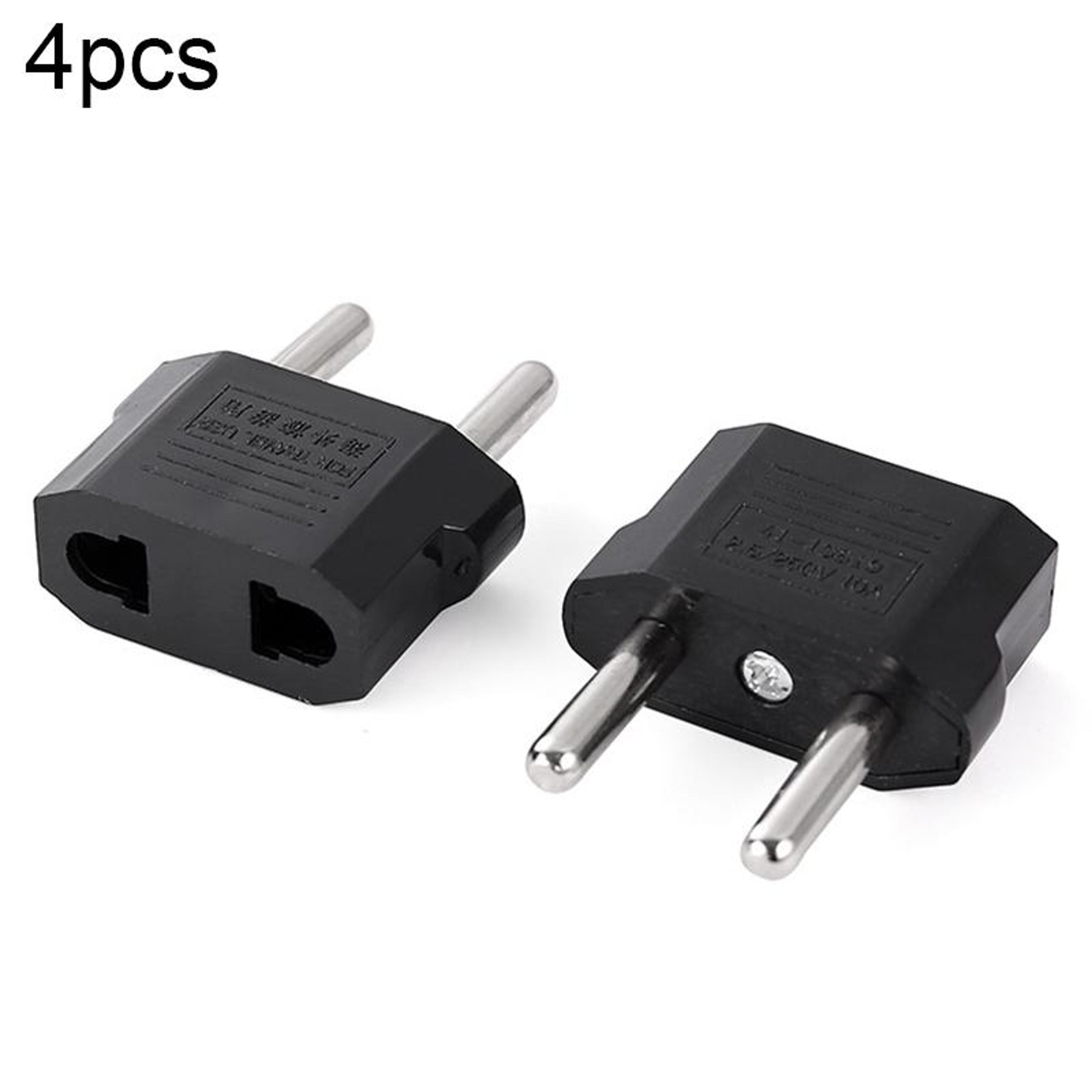 4pcs us to eu plug adapter 250v 6a compact european travel plug adapter