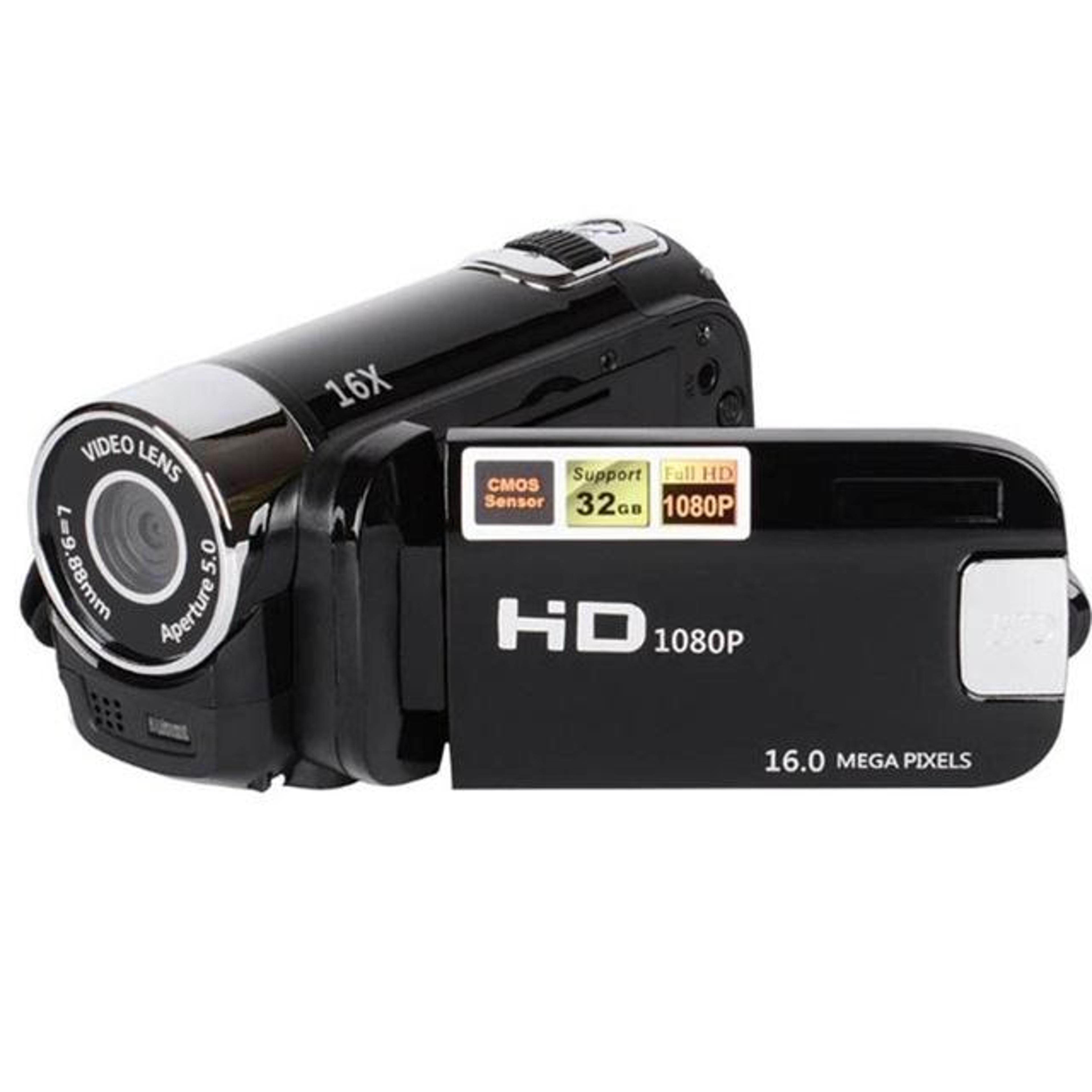 hd camcorder with 16x digital zoom, 2.7-inch lcd and electronic stabilization