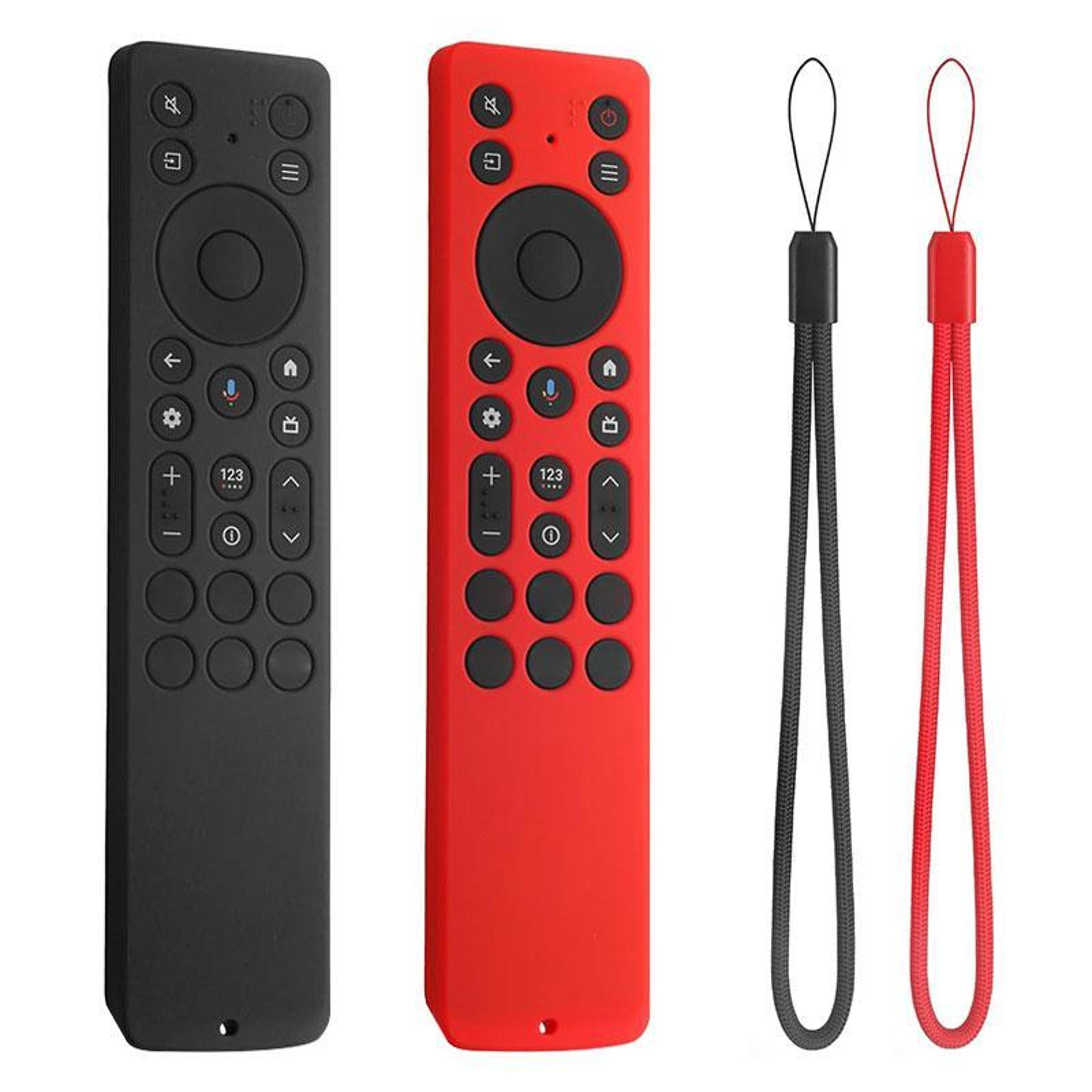 2pcs tcl rc923a remote cover and rc813a silicone protective cases with straps
