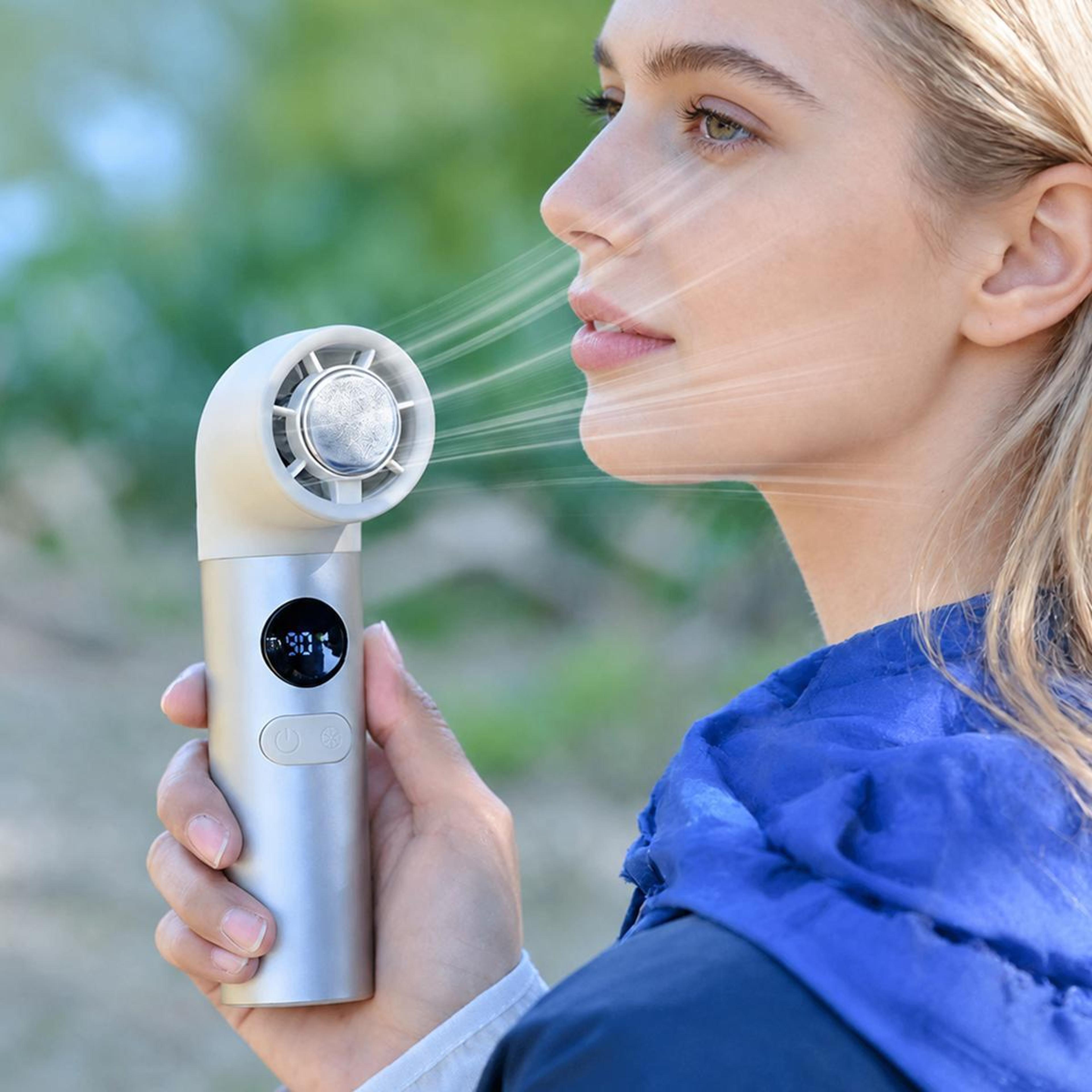 h27 portable handheld fan with 100-speed control, digital display and usb-c rechargeable battery