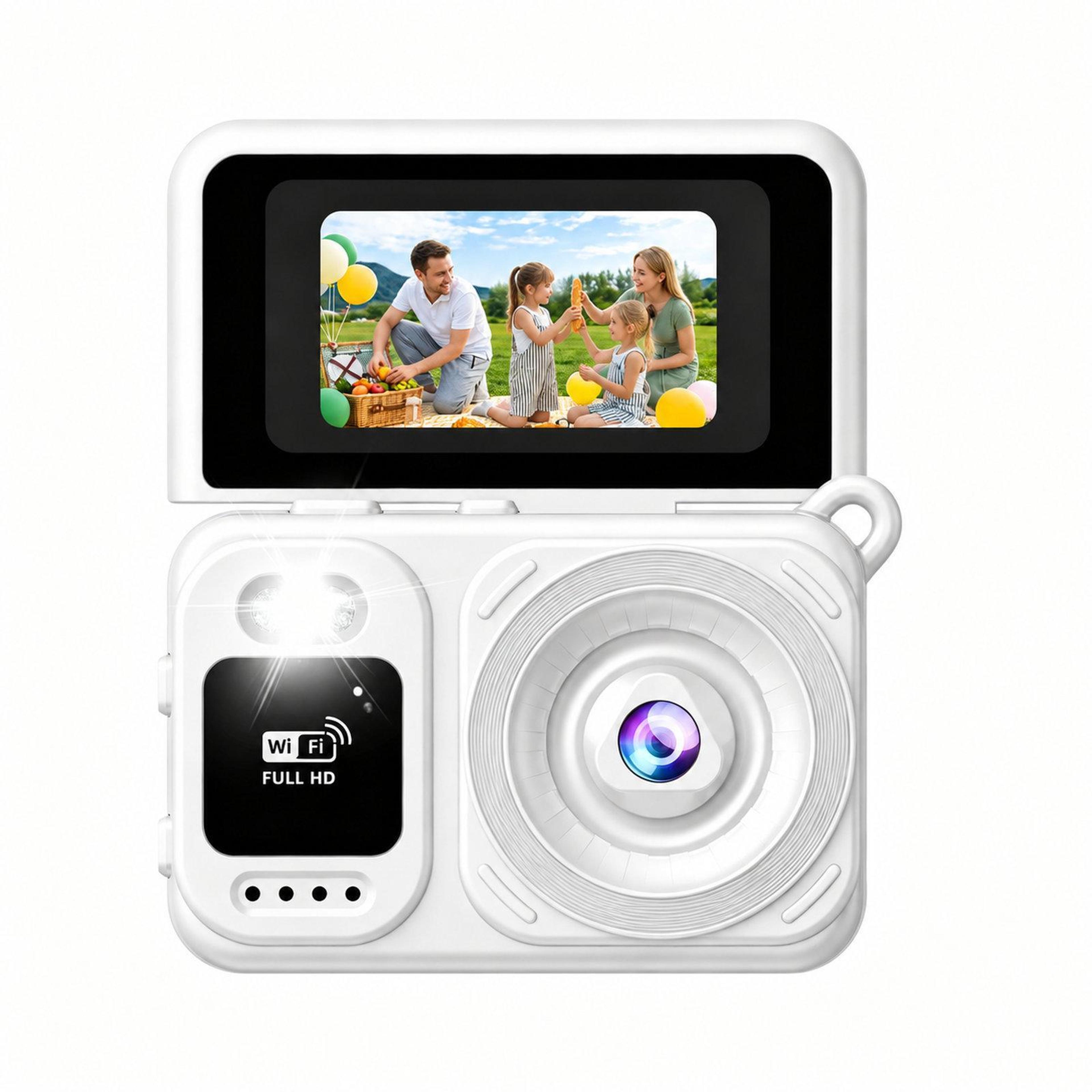 mini 1080p pocket camera with flip screen for selfies, vlogging and everyday video